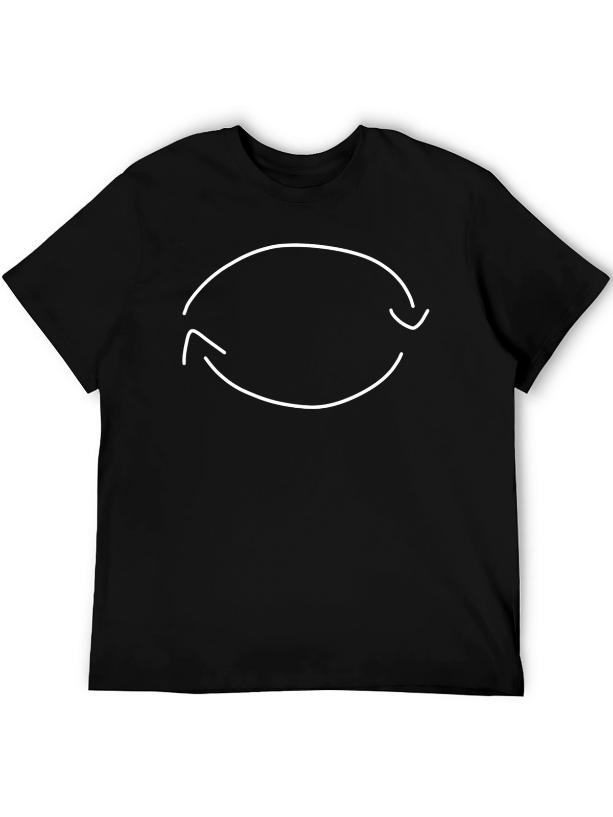 Circular Arrow Graphic Black T-Shirt