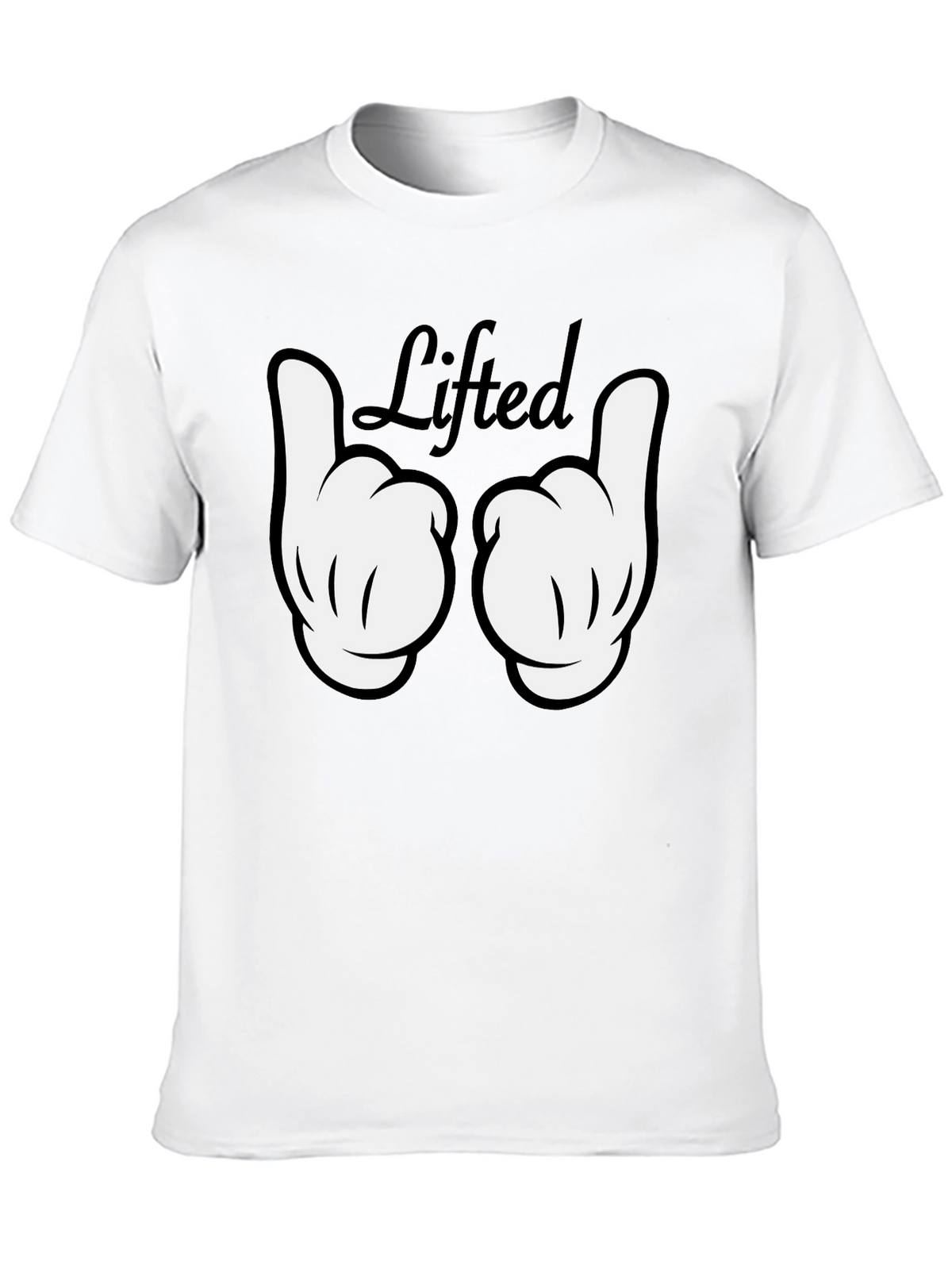 Lifted Graphic Tee - Black Cotton T-Shirt