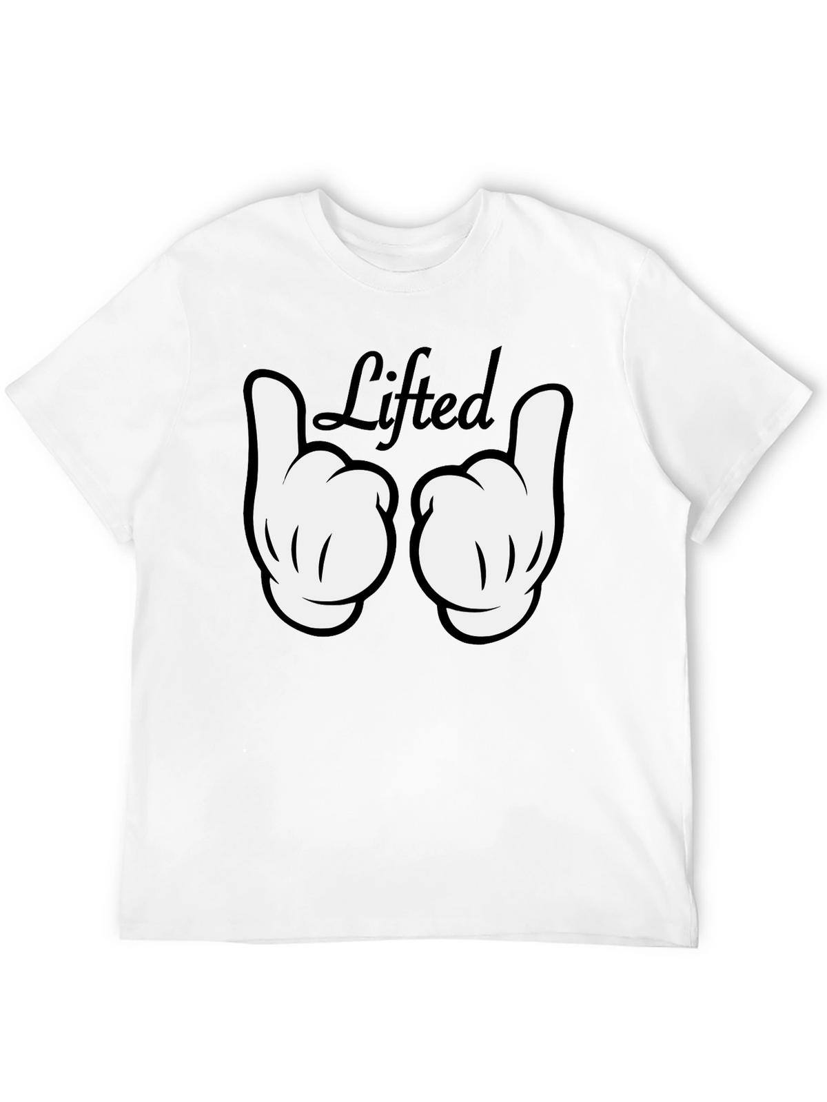 Lifted Graphic Tee - Black Cotton T-Shirt