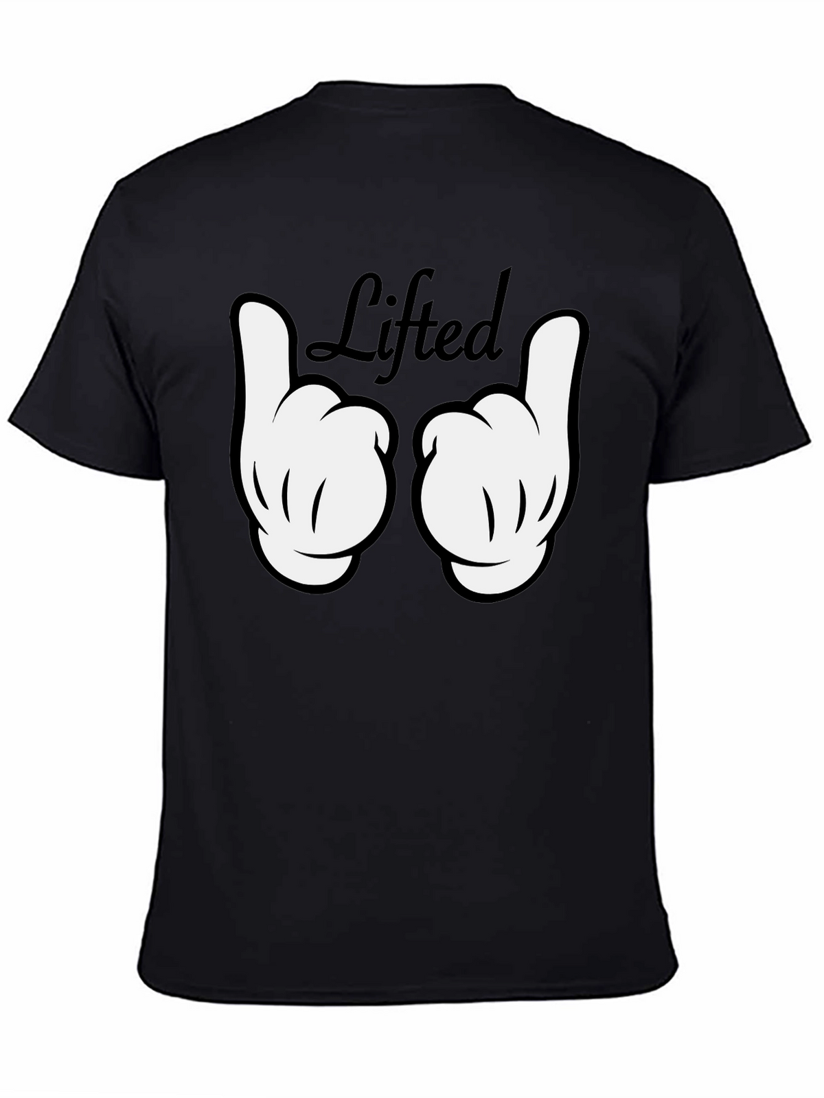 Lifted Graphic Tee - Black Cotton T-Shirt