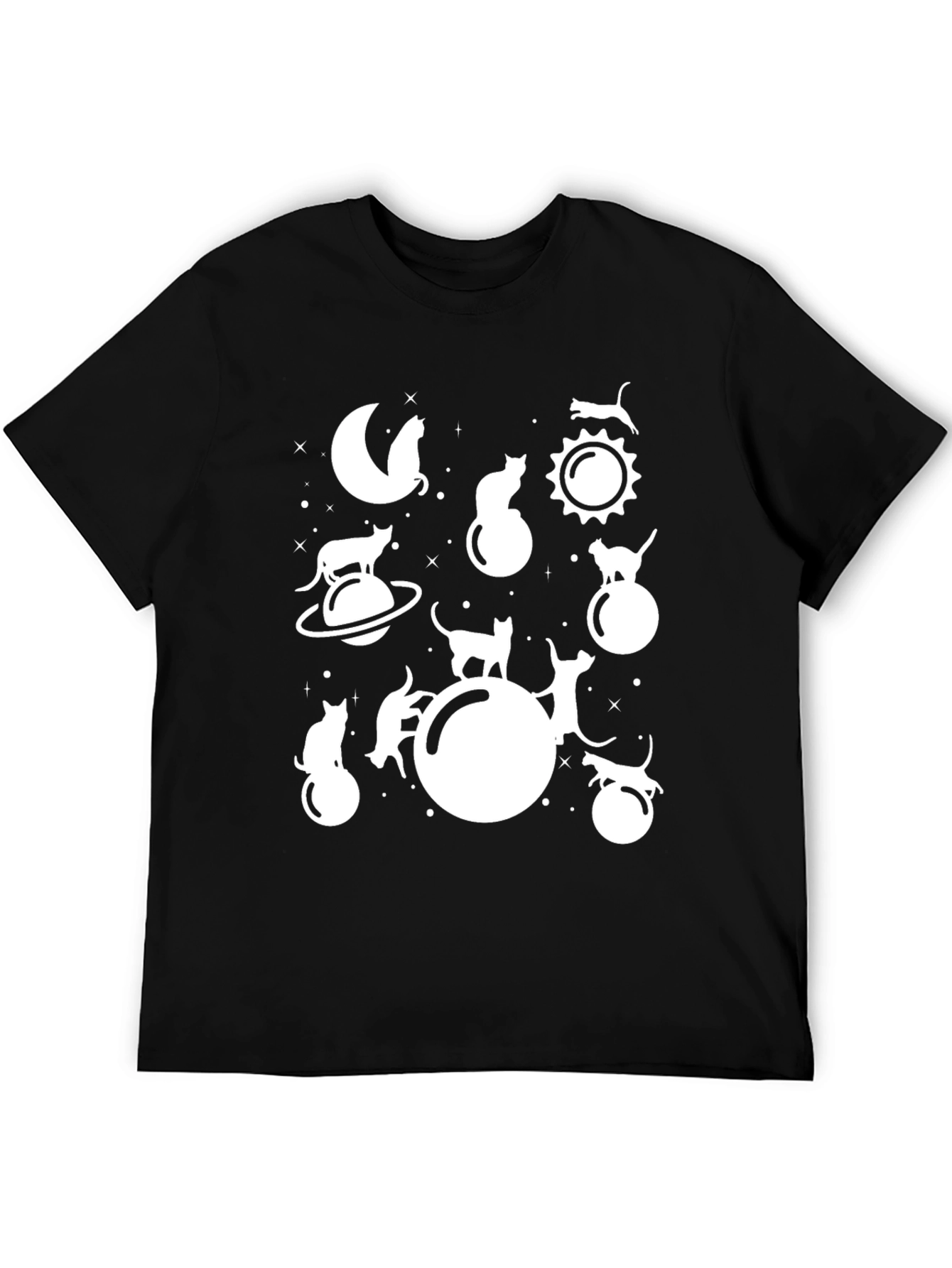 Cosmic Cat T-Shirt - Unique Feline Space Design