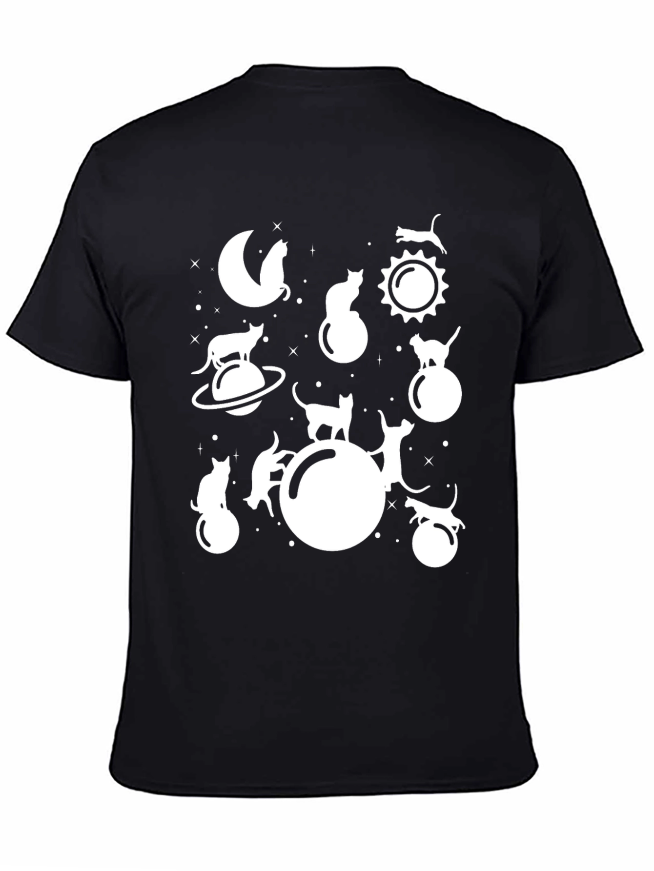 Cosmic Cat T-Shirt - Unique Feline Space Design