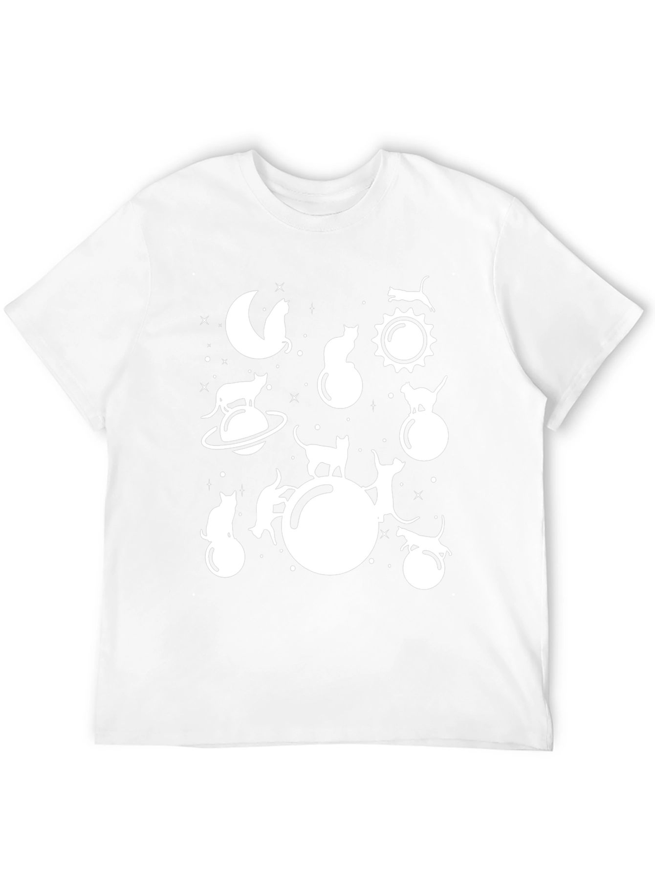 Cosmic Cat T-Shirt - Unique Feline Space Design