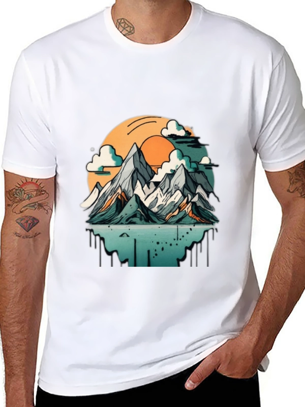 Mountain Sunset Graphic T-Shirt
