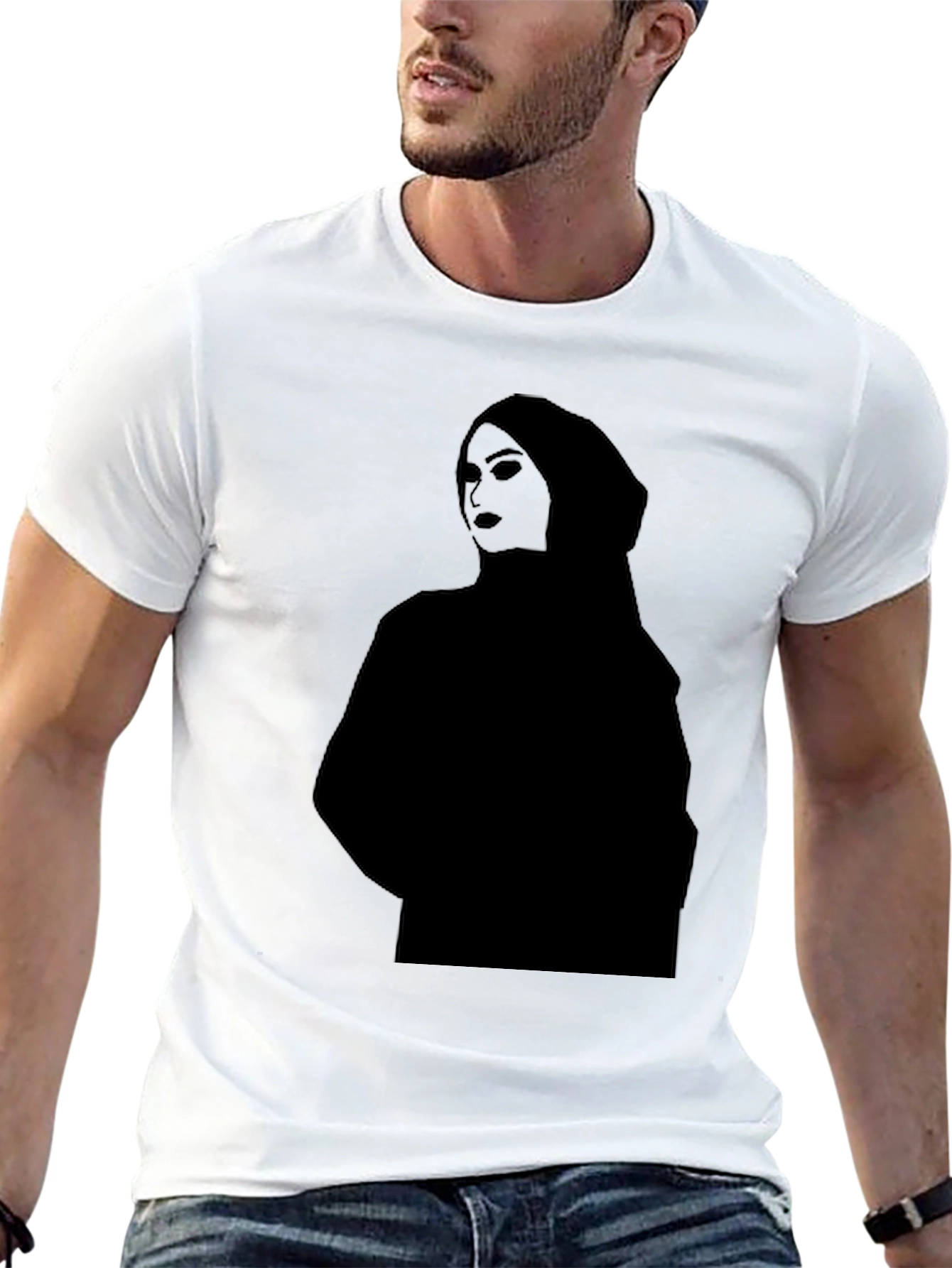 Black Hijab Silhouette T-Shirt
