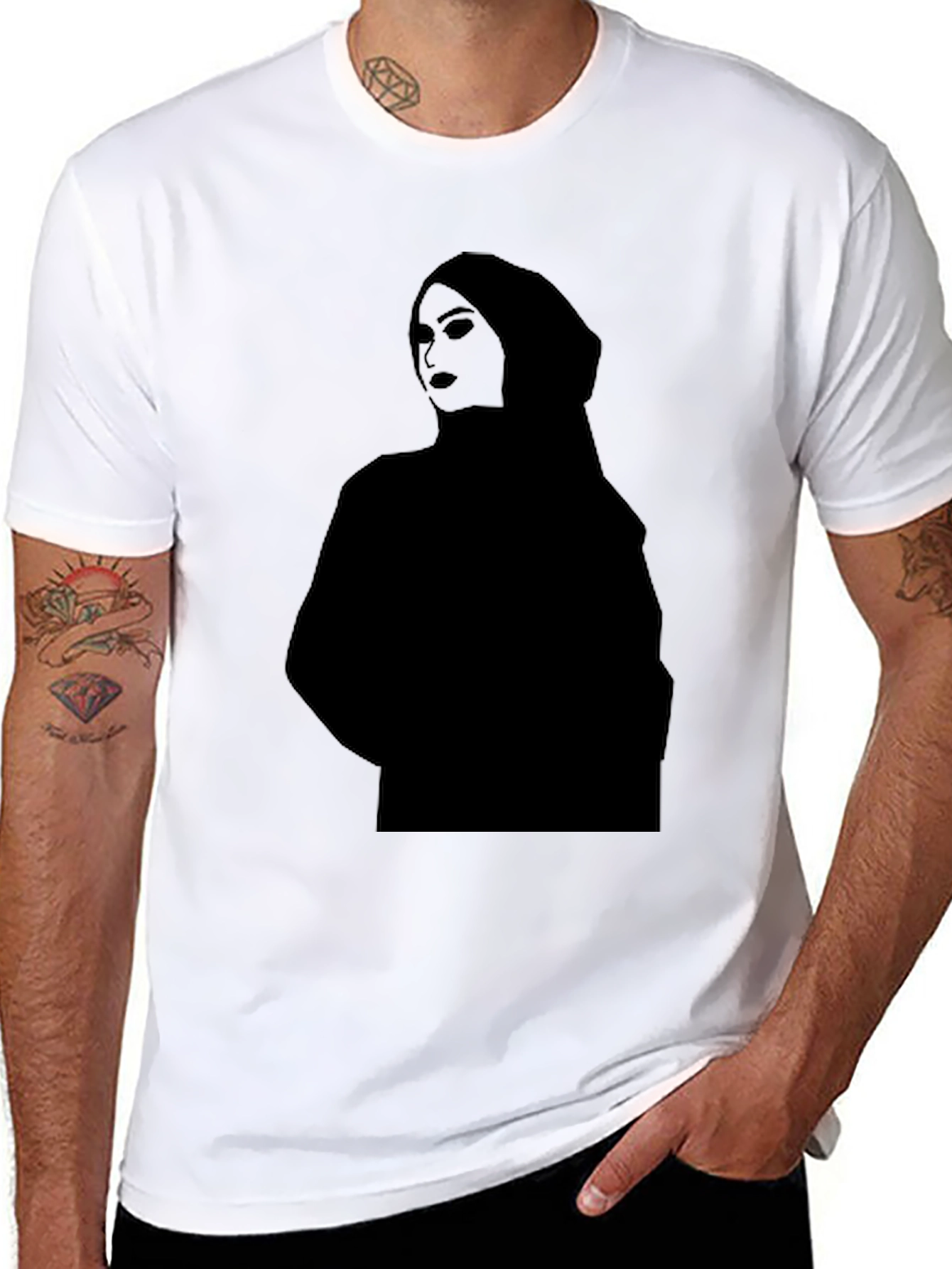 Black Hijab Silhouette T-Shirt