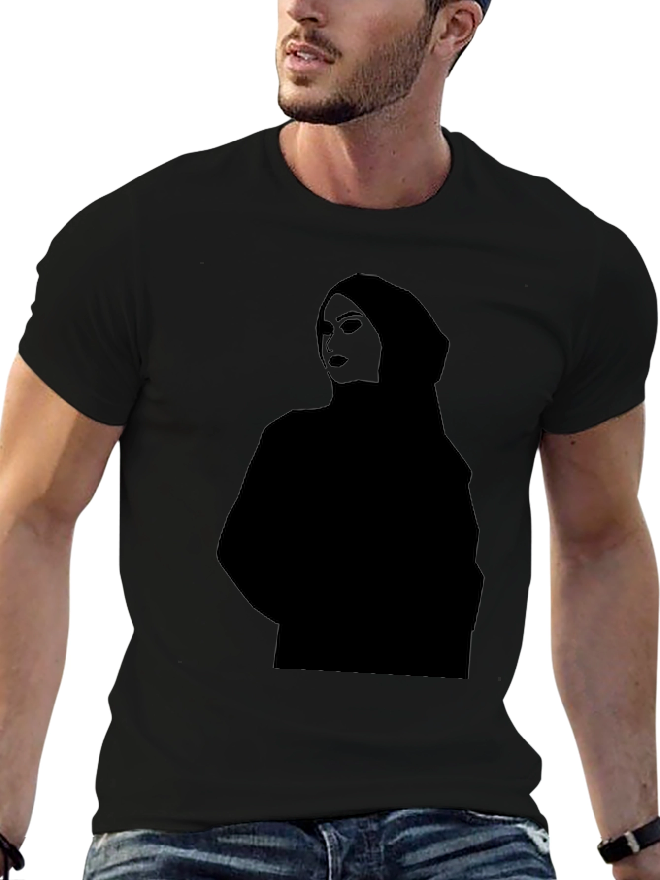 Black Hijab Silhouette T-Shirt