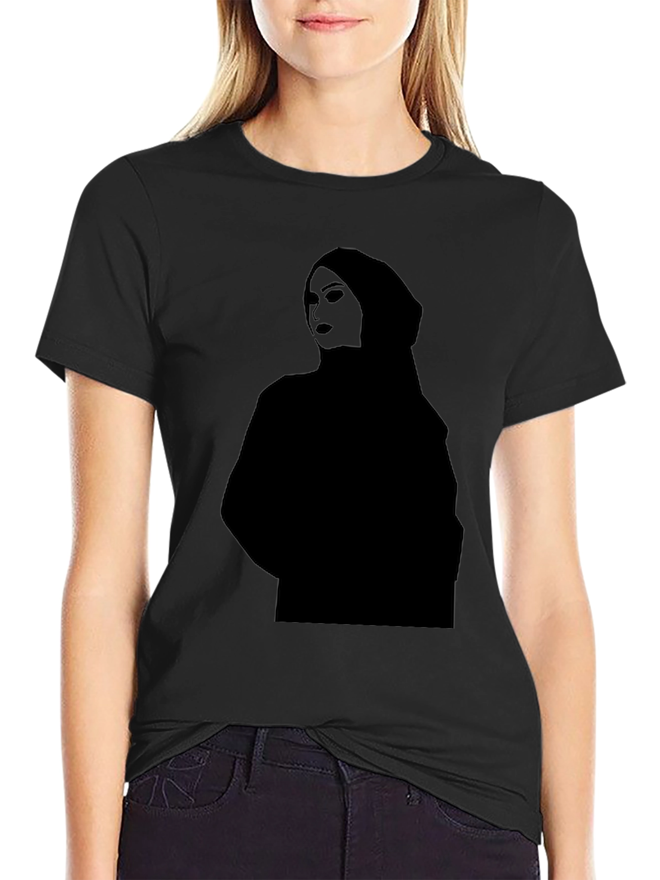 Black Hijab Silhouette T-Shirt