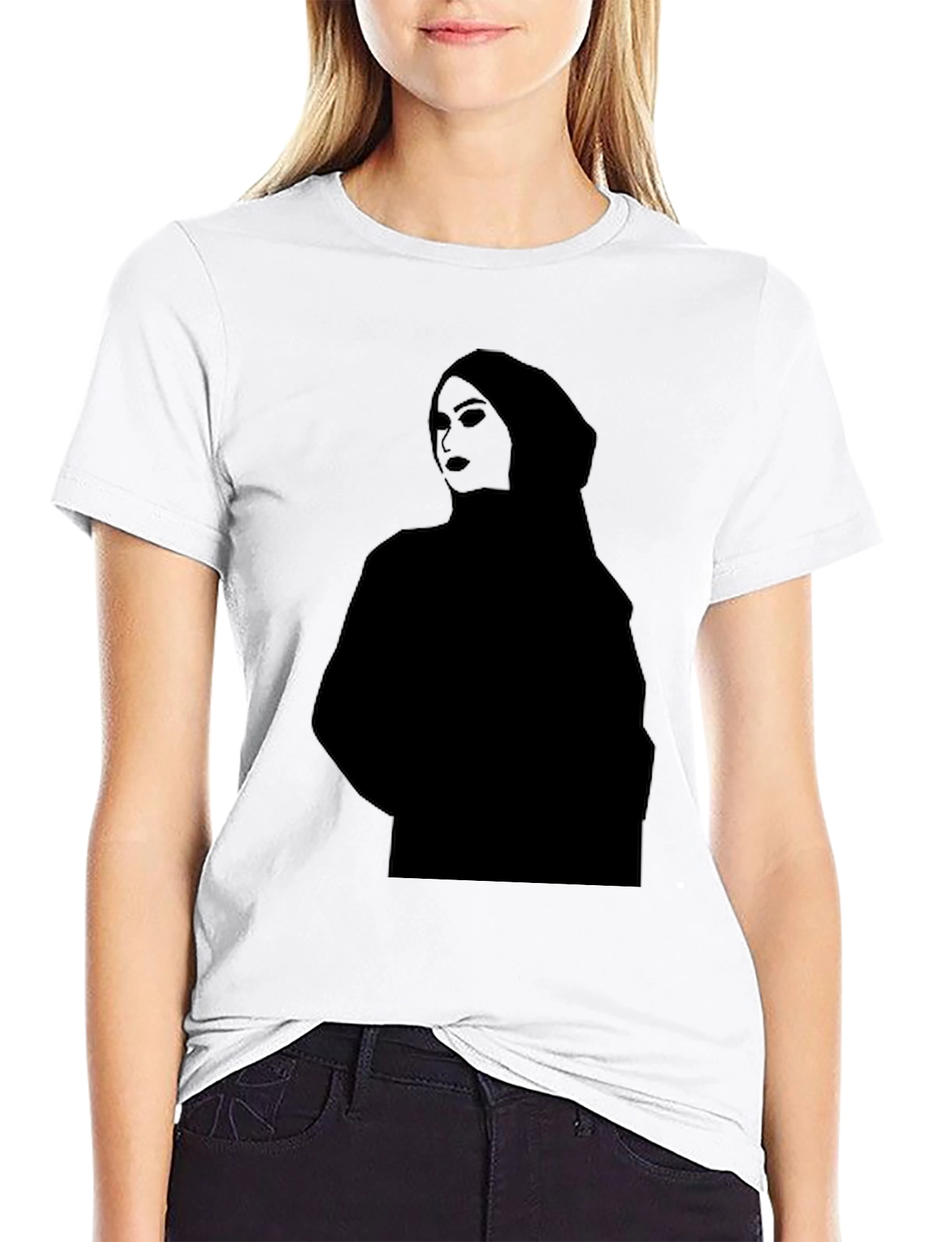Black Hijab Silhouette T-Shirt