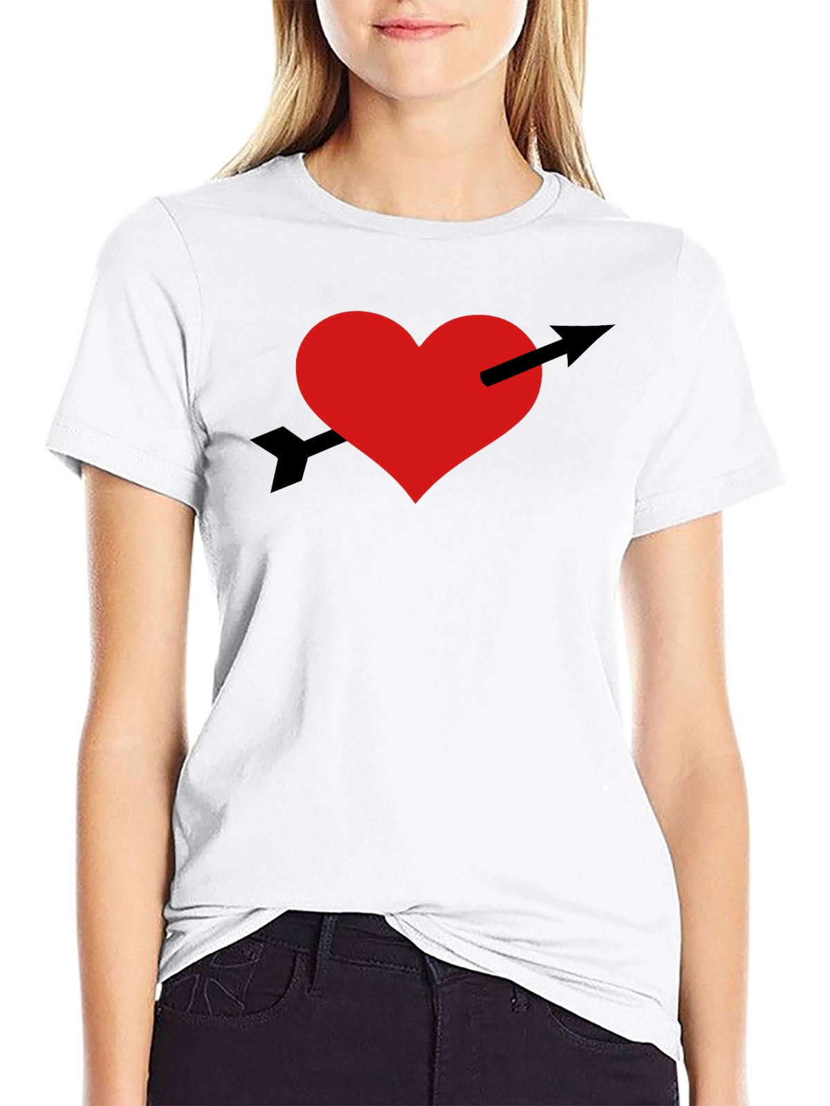 Heart and Arrow Graphic Tee - Trendy Casual Wear