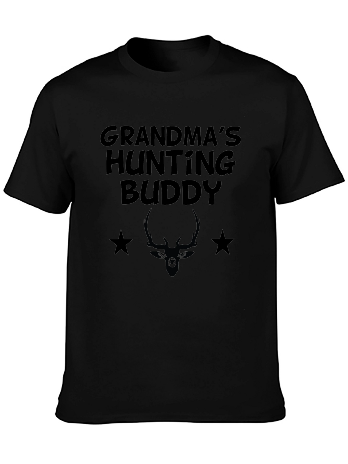 Grandmas Hunting Buddy Black T-Shirt