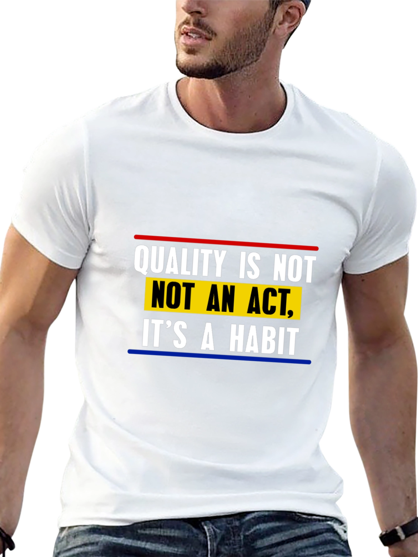 Quality is Not an Act T-Shirt - Black