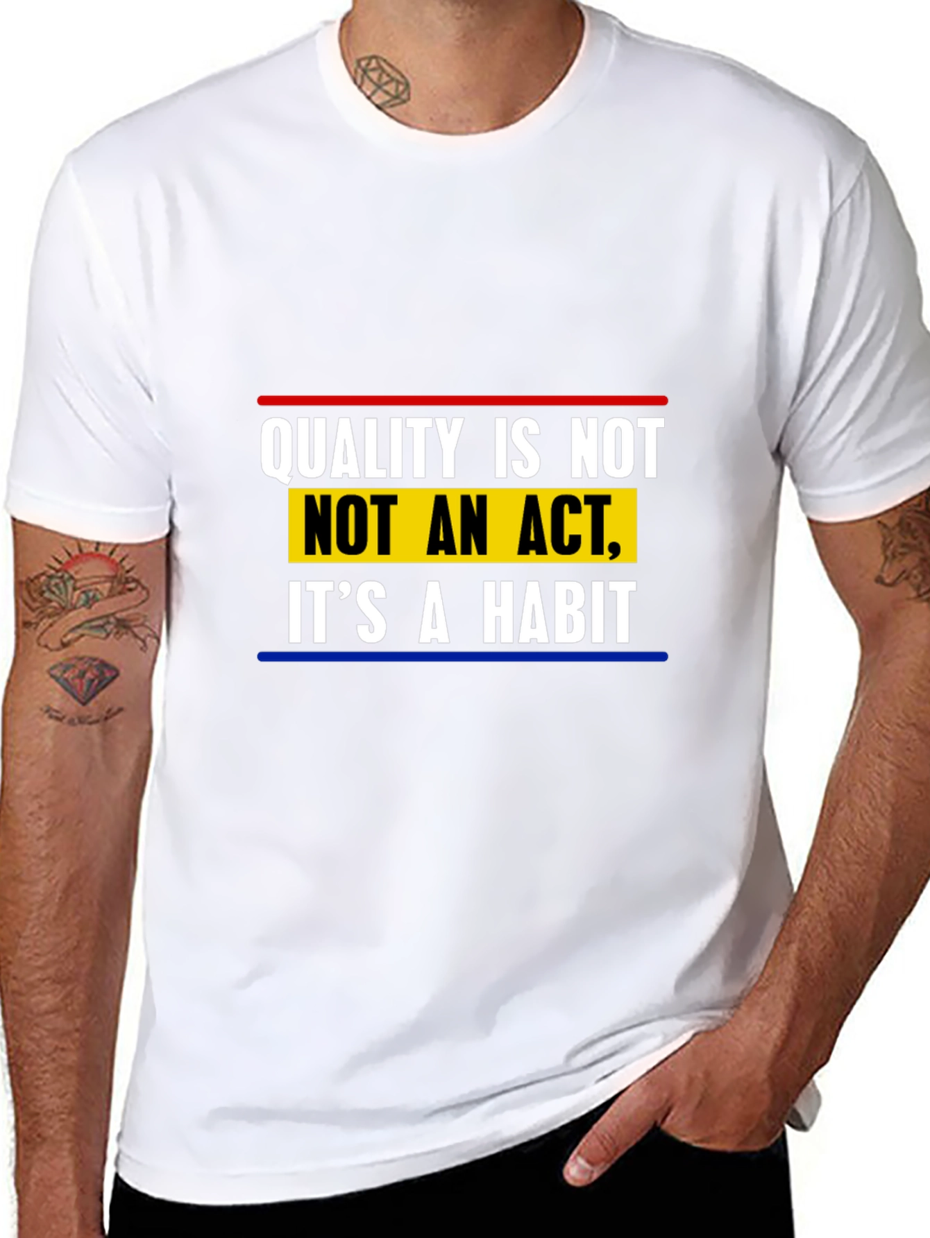 Quality is Not an Act T-Shirt - Black