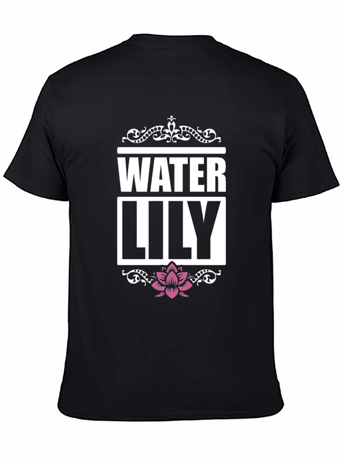 Water Lily Graphic Tee - Mens Black T-Shirt