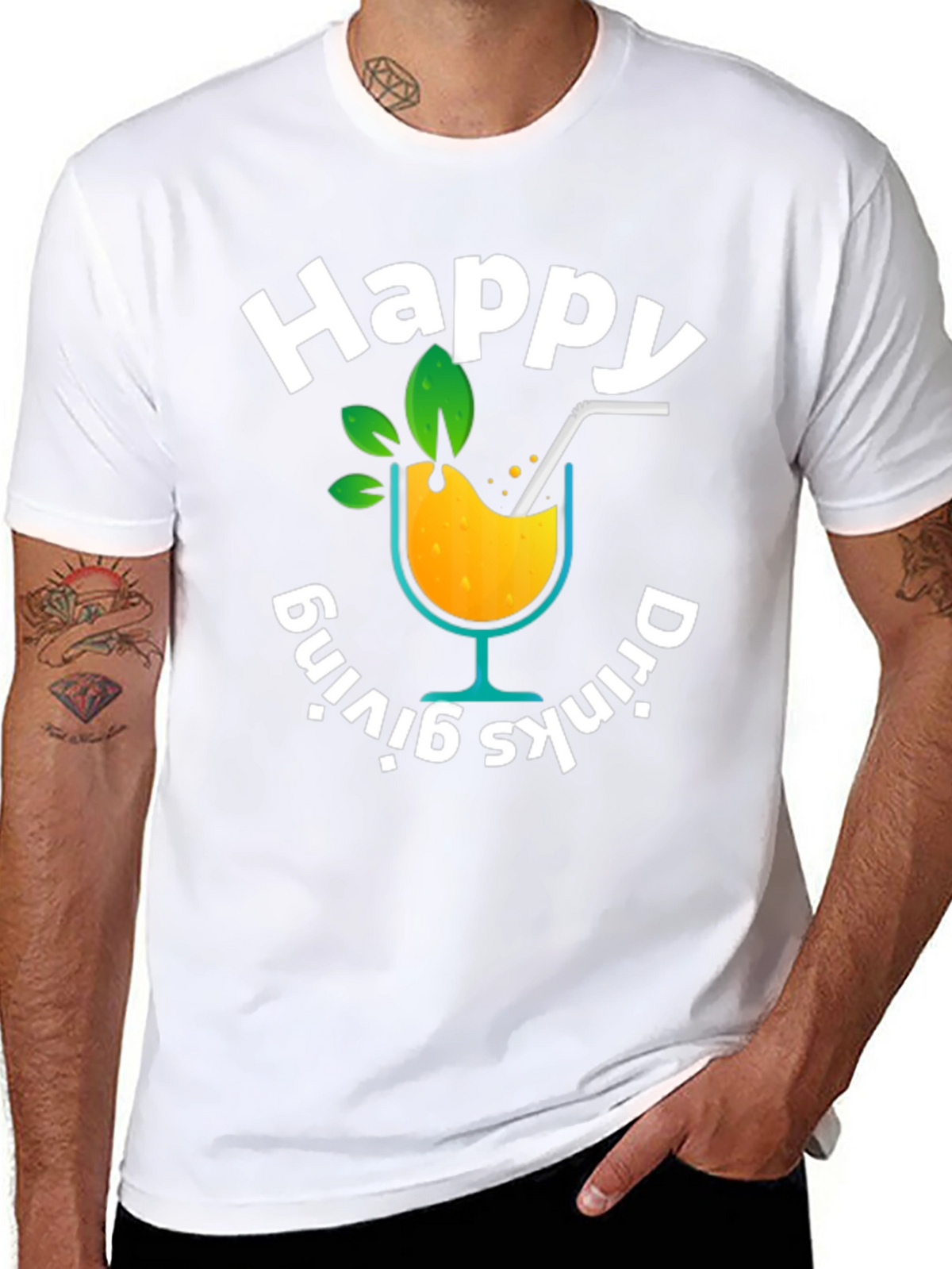 Happy Drinks-Giving Graphic T-Shirt