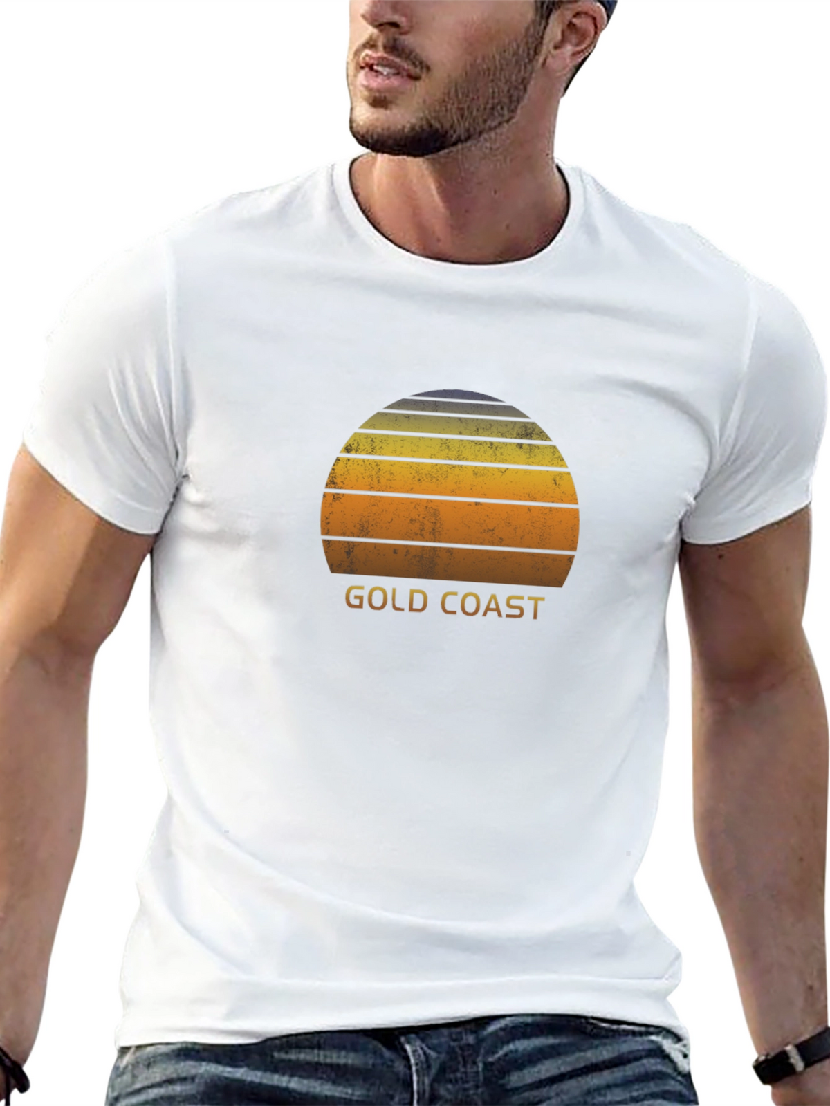 Gold Coast Retro Sunset T-Shirt