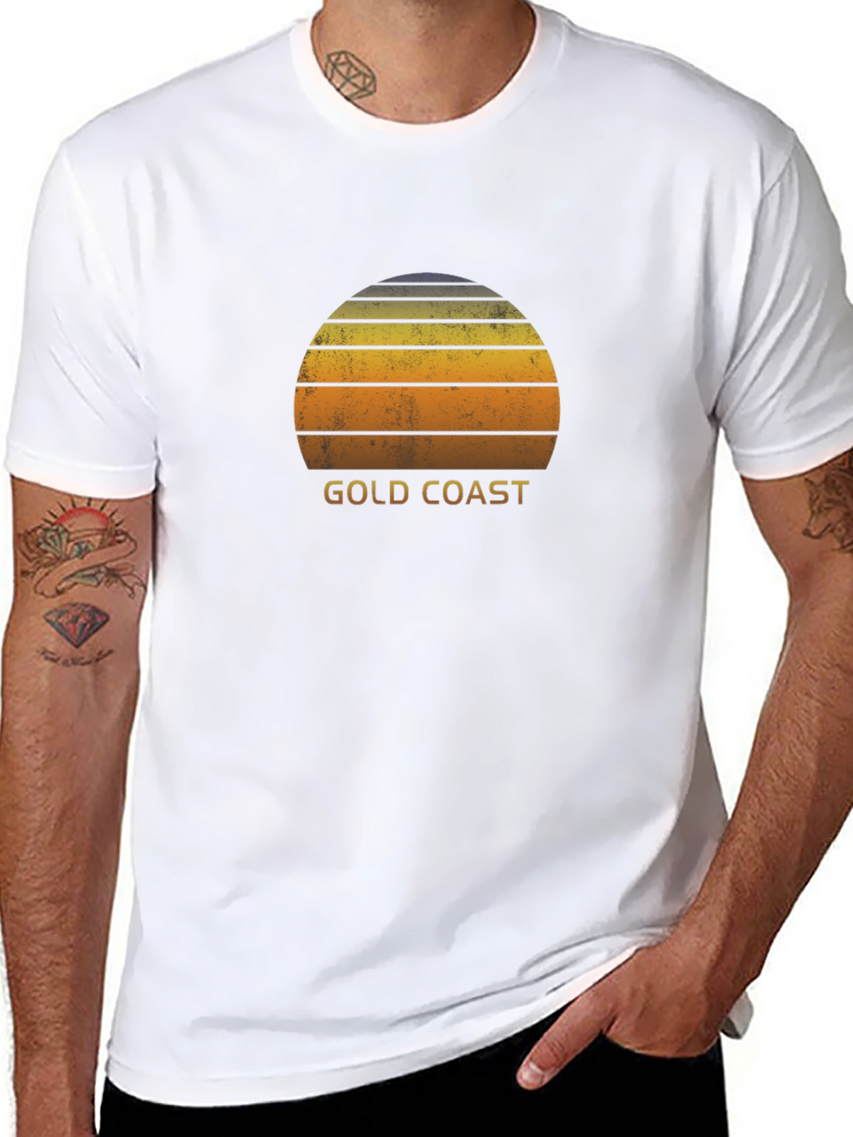 Gold Coast Retro Sunset T-Shirt