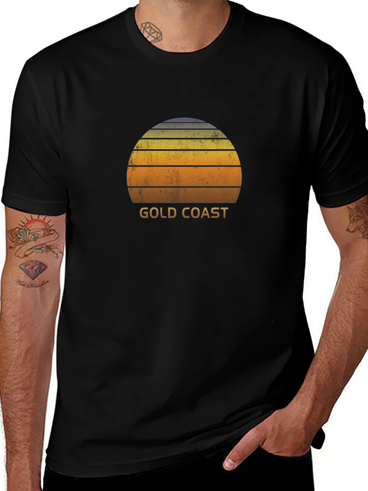 Gold Coast Retro Sunset T-Shirt