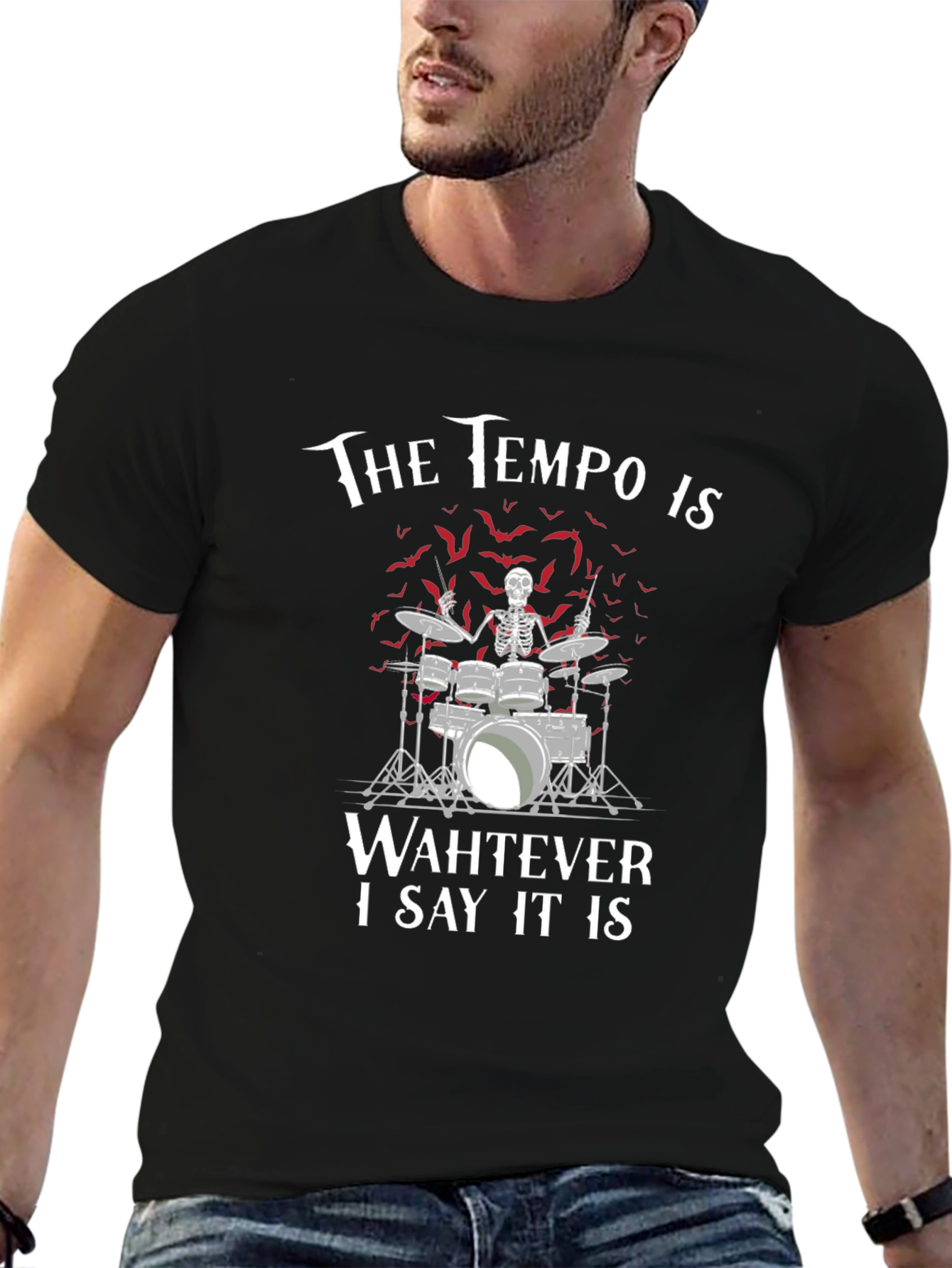 Tempo Drummer Skeleton T-Shirt