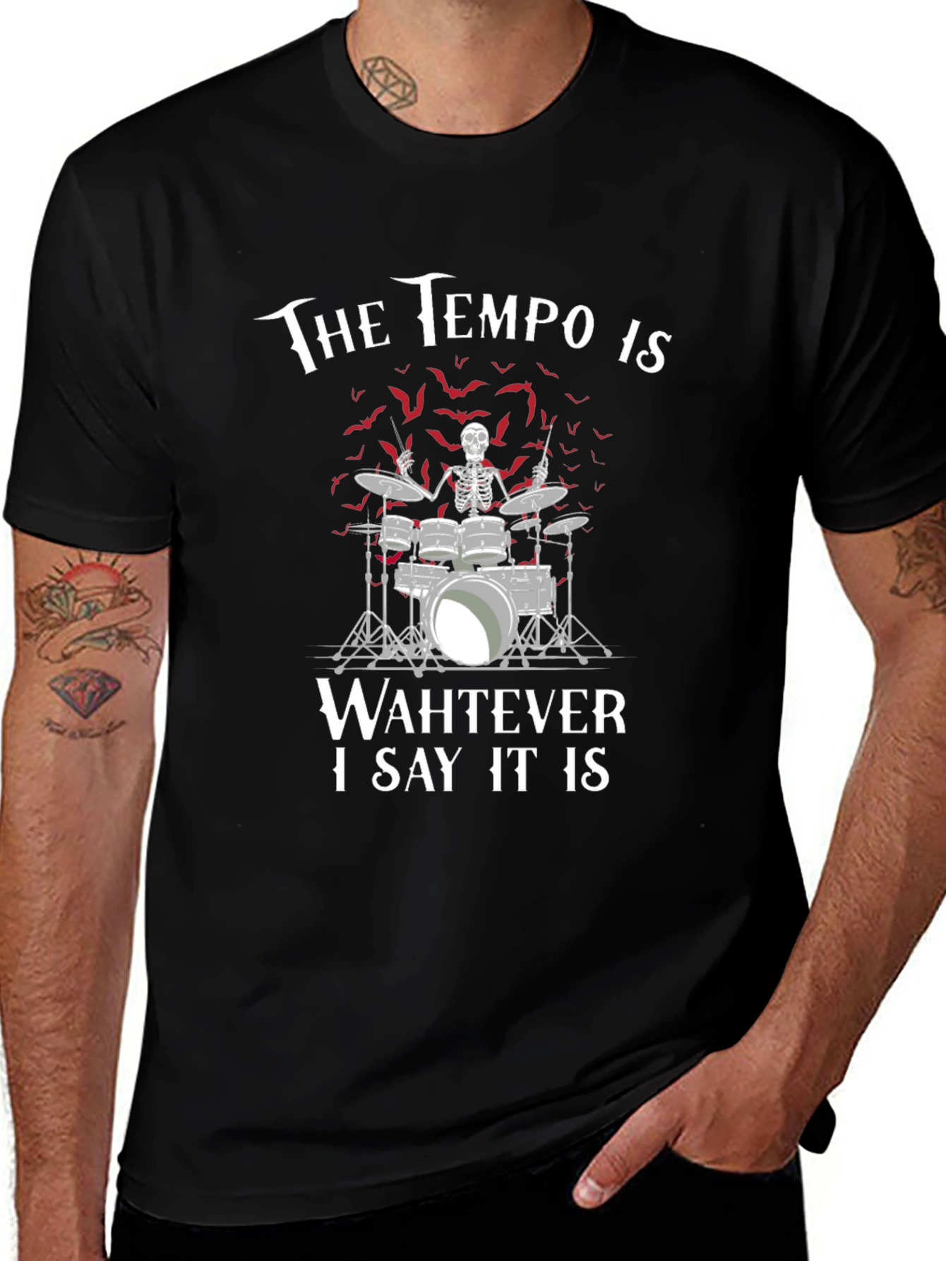 Tempo Drummer Skeleton T-Shirt