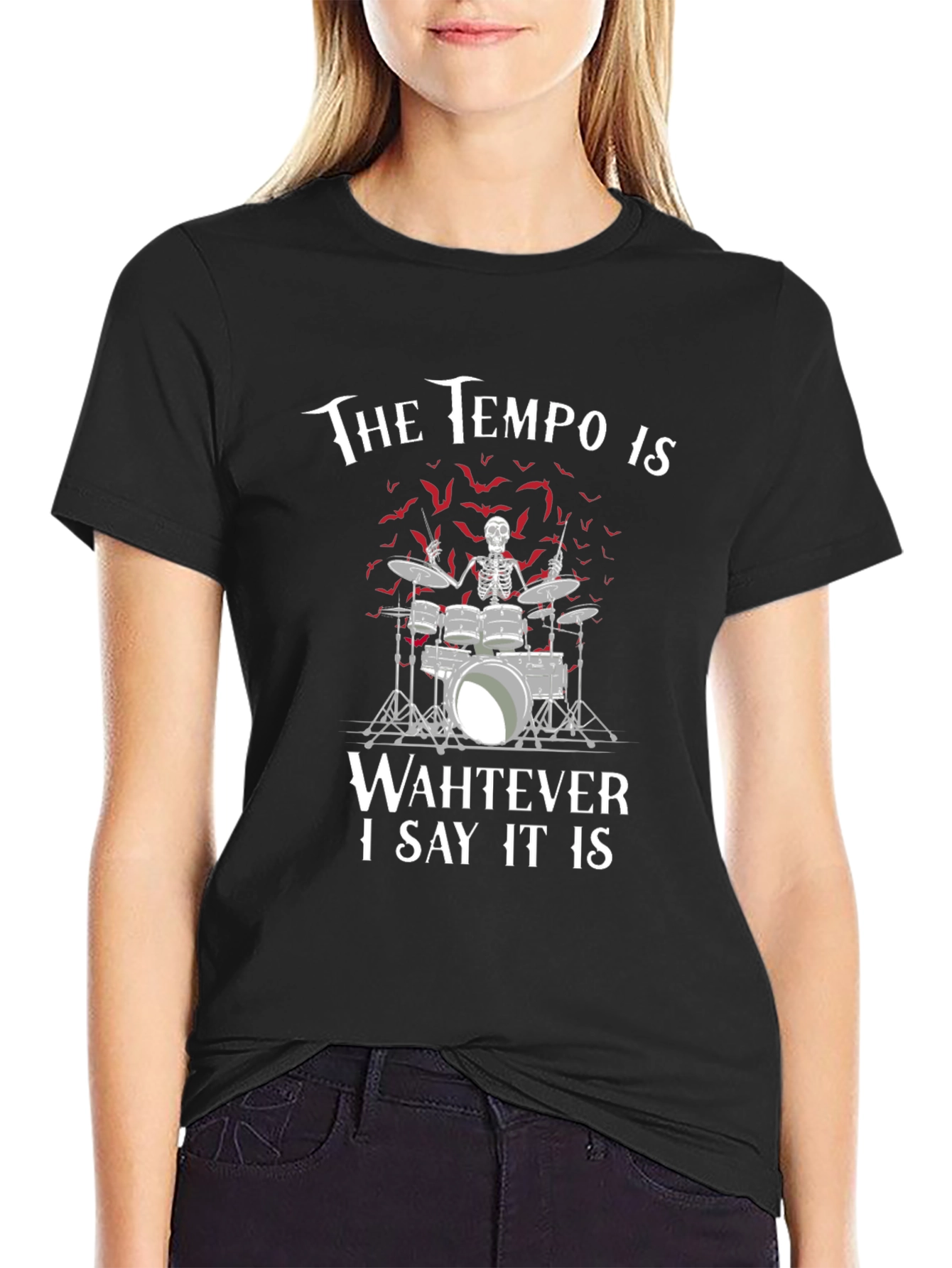 Tempo Drummer Skeleton T-Shirt