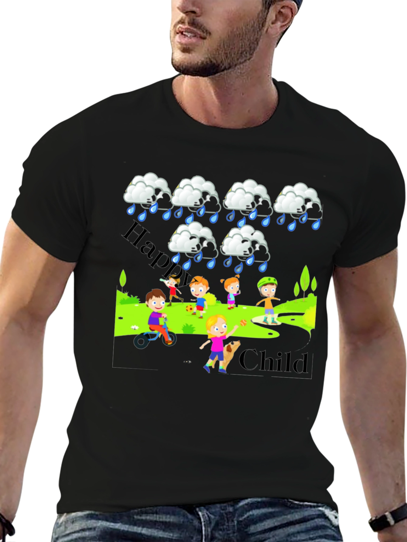 Happy Child Rainy Day T-Shirt