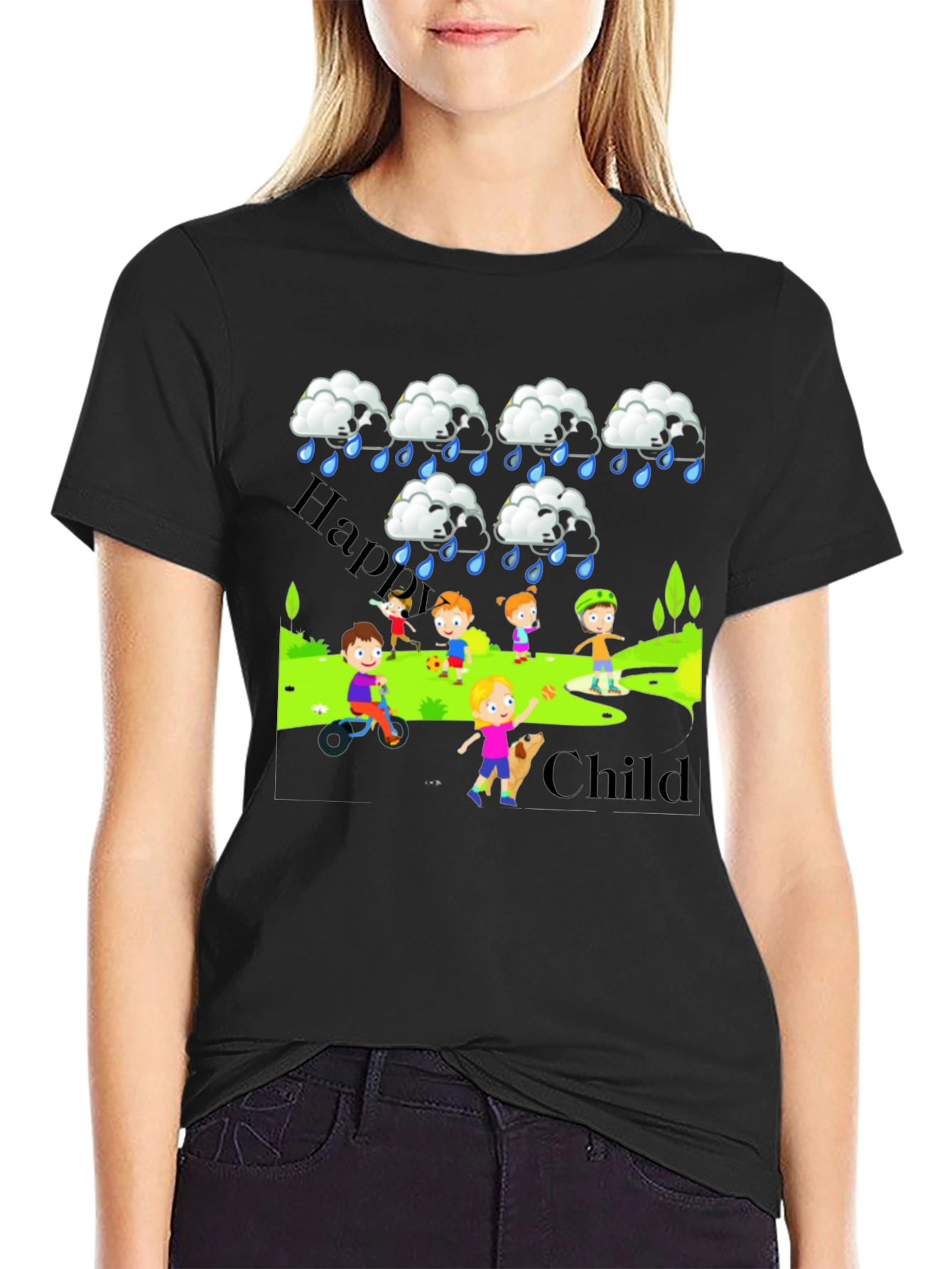 Happy Child Rainy Day T-Shirt