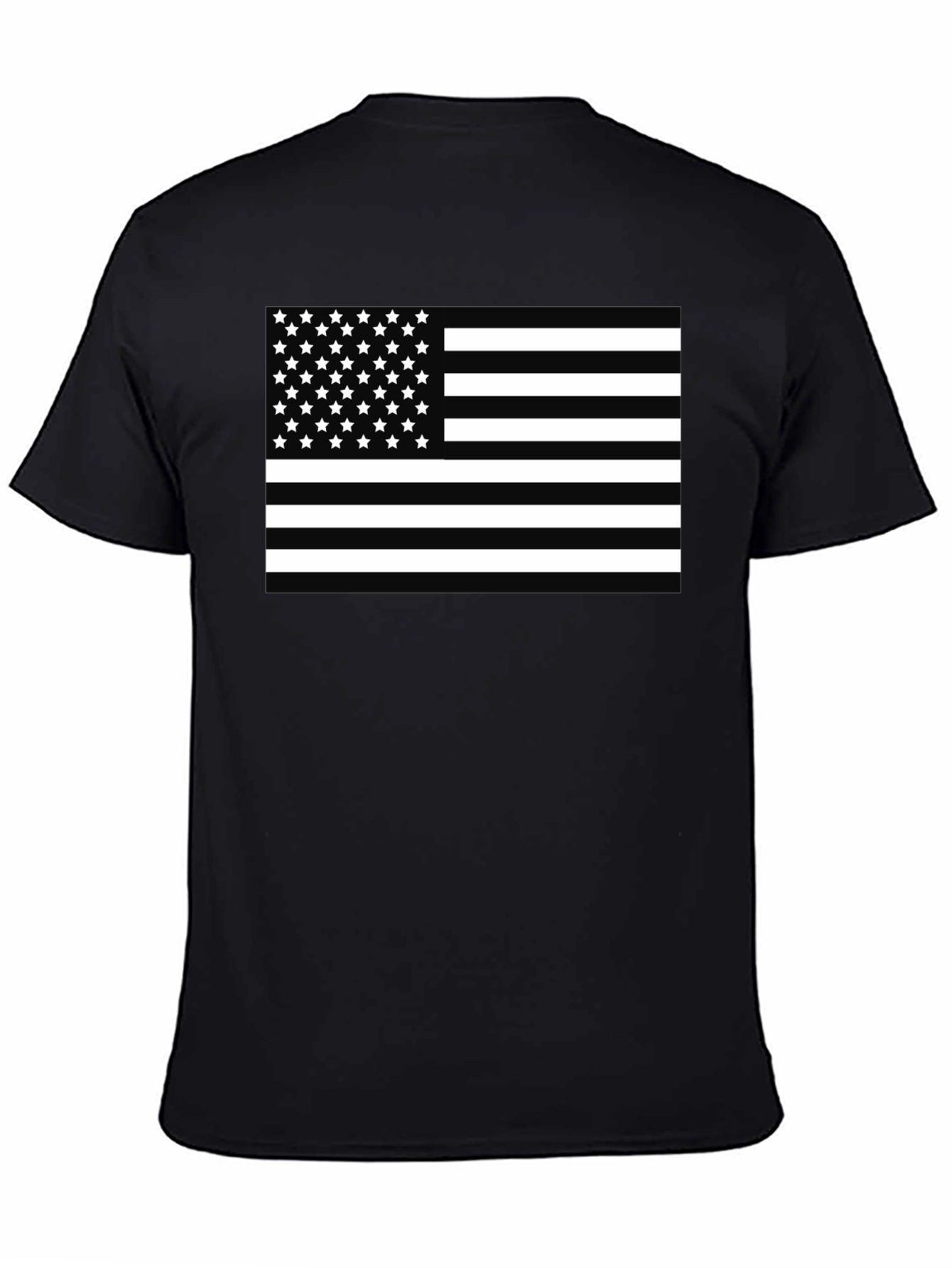 American Flag Graphic T-Shirt - Black