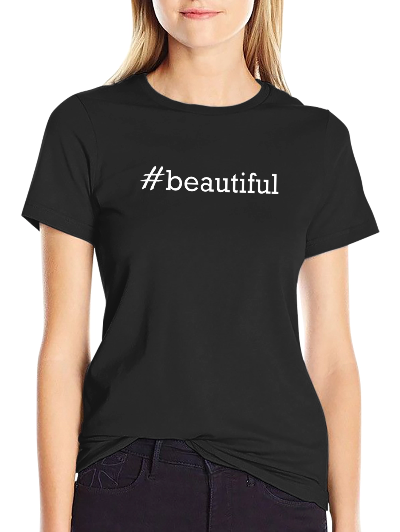#Beautiful Graphic Tee - Stylish Black T-Shirt