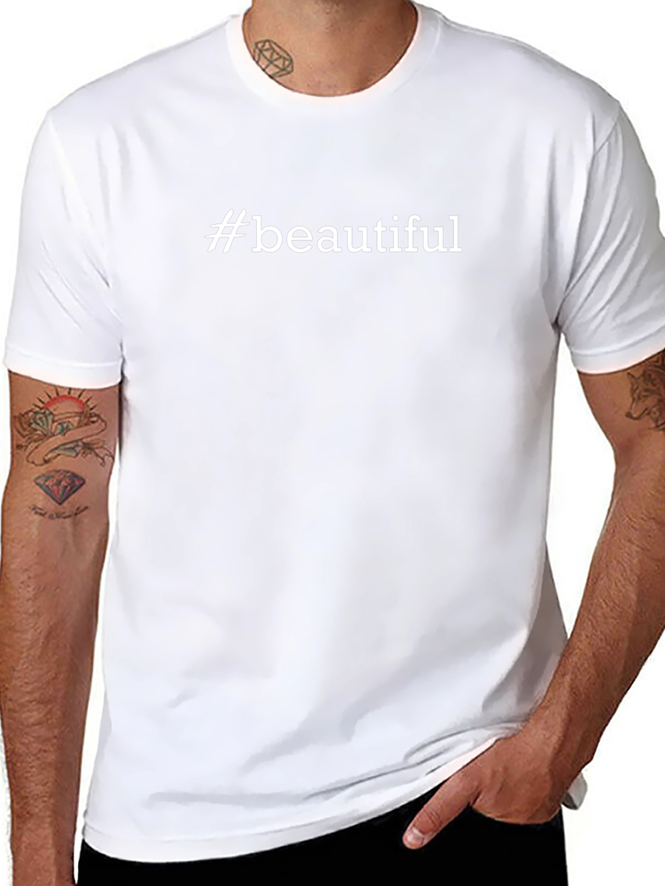 #Beautiful Graphic Tee - Stylish Black T-Shirt