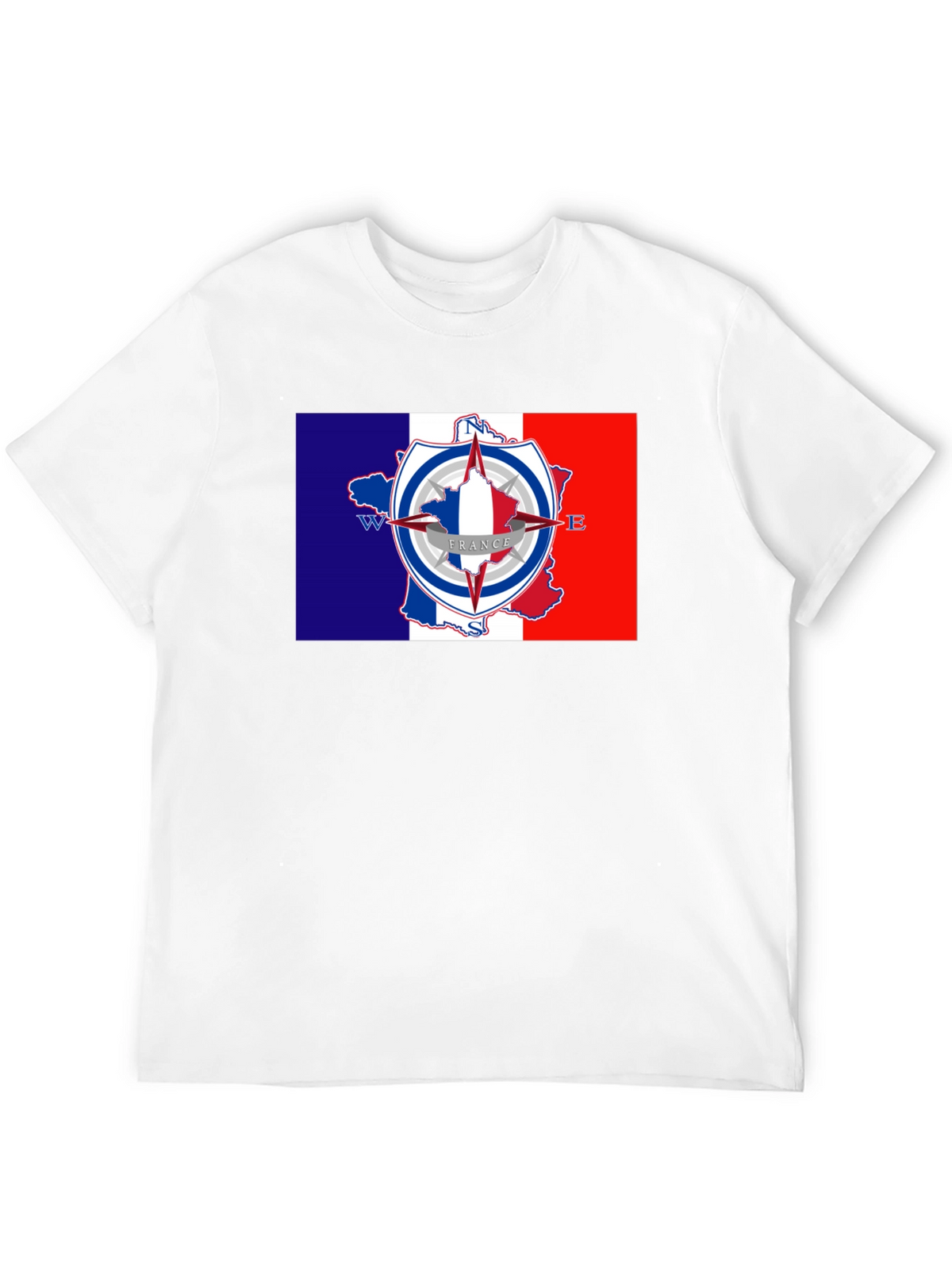 France Compass T-Shirt - Black Crew Neck Tee