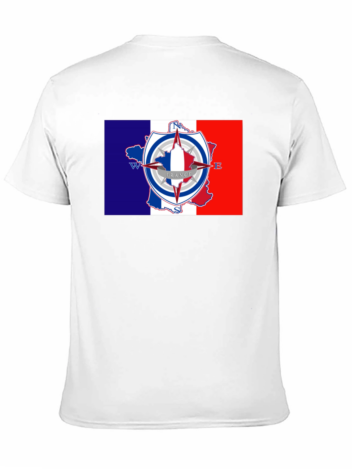 France Compass T-Shirt - Black Crew Neck Tee