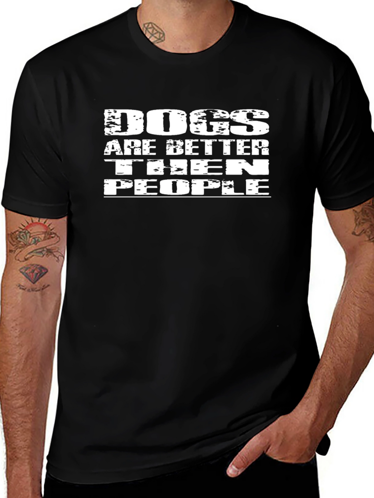 Dogs Are Better Than People Black T-Shirt