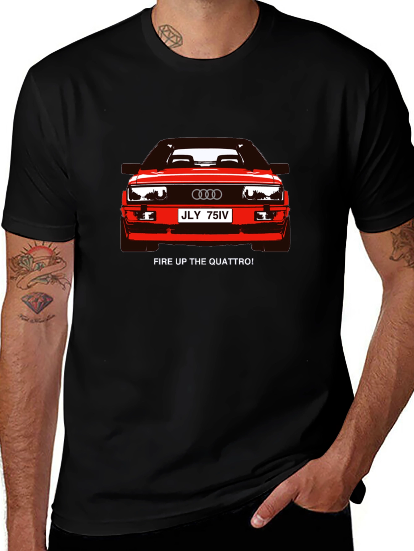 Quattro Graphic Tee - Black Car Enthusiast