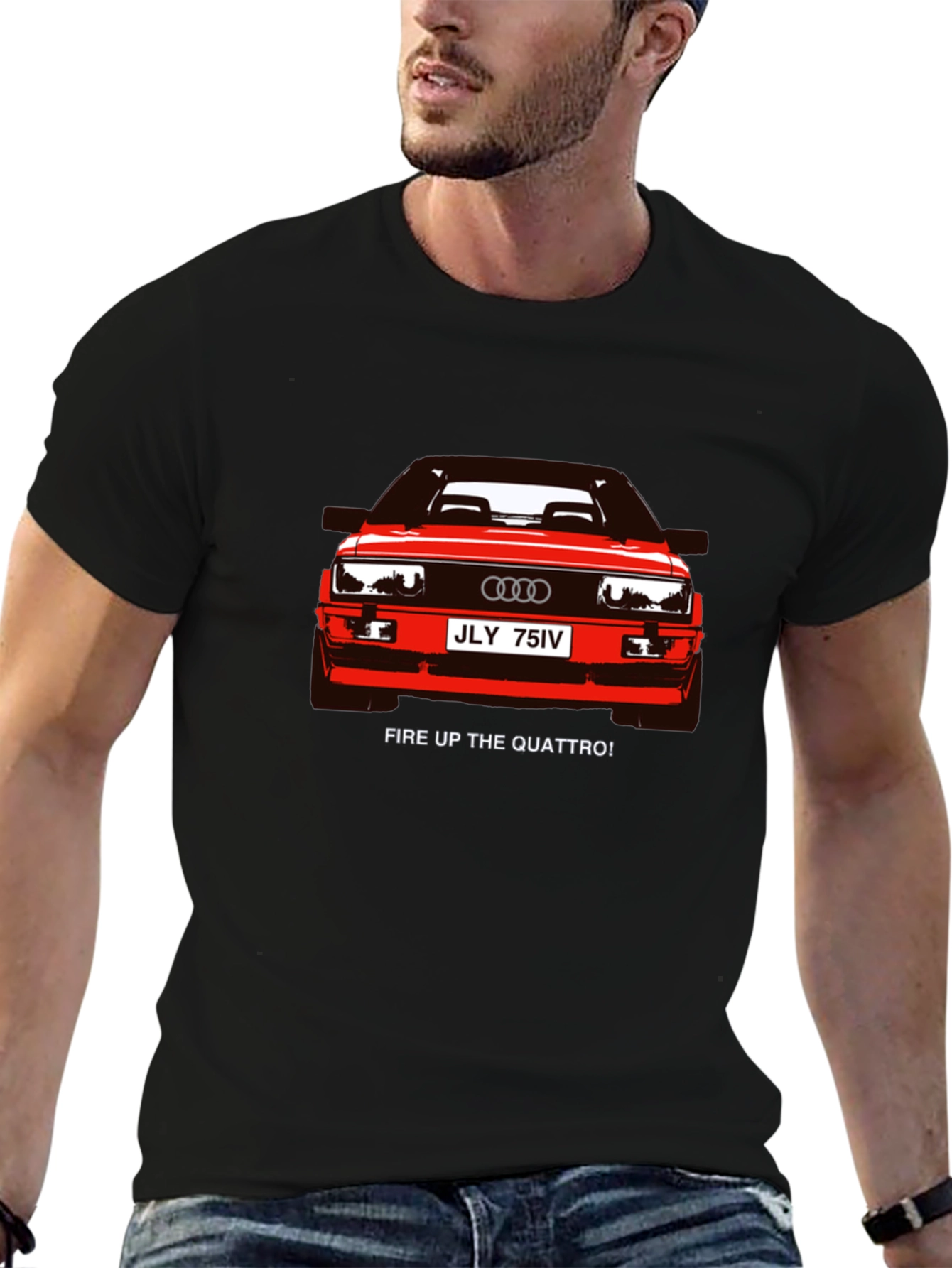 Quattro Graphic Tee - Black Car Enthusiast