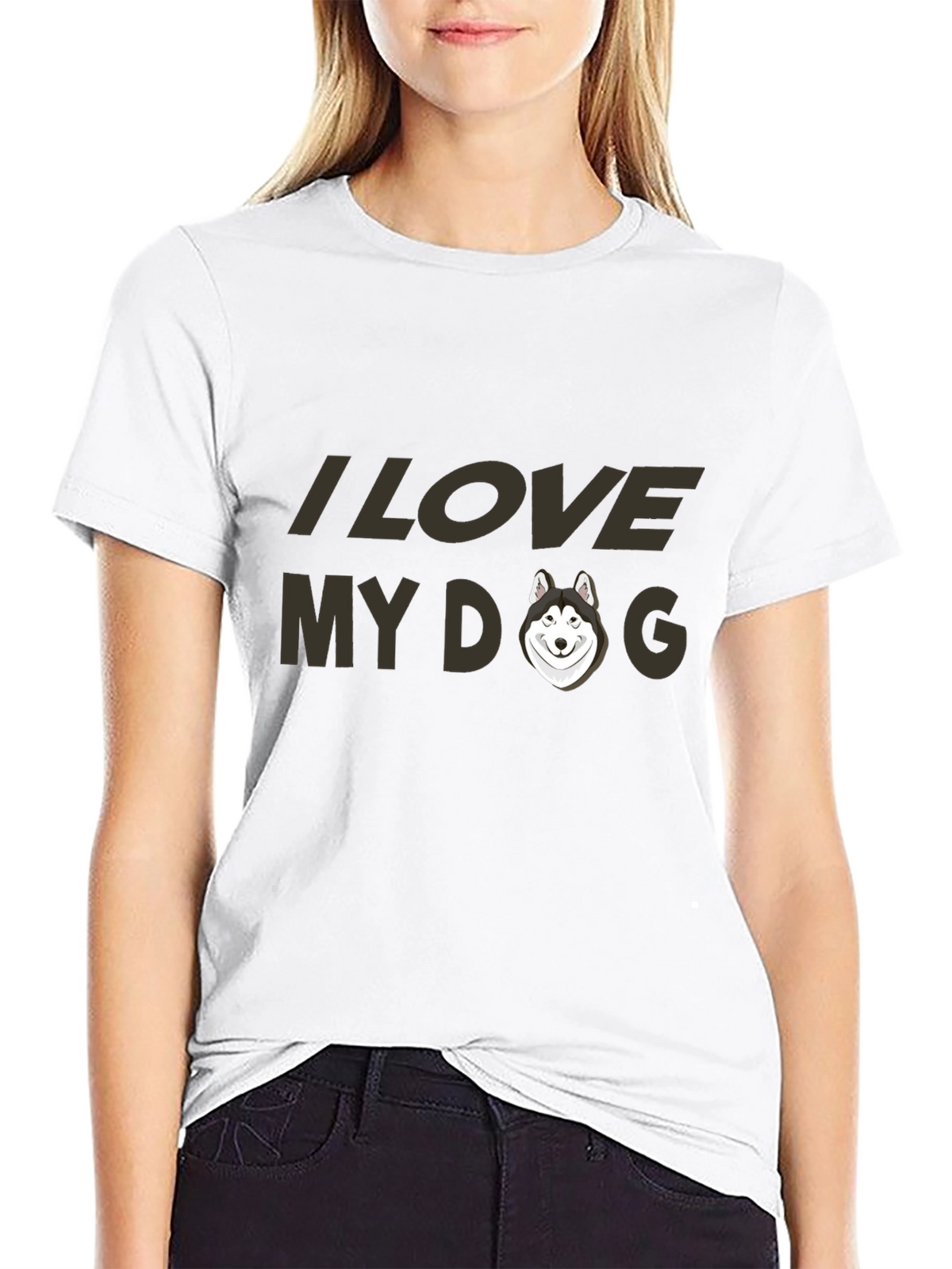 I Love My Dog Black T-Shirt