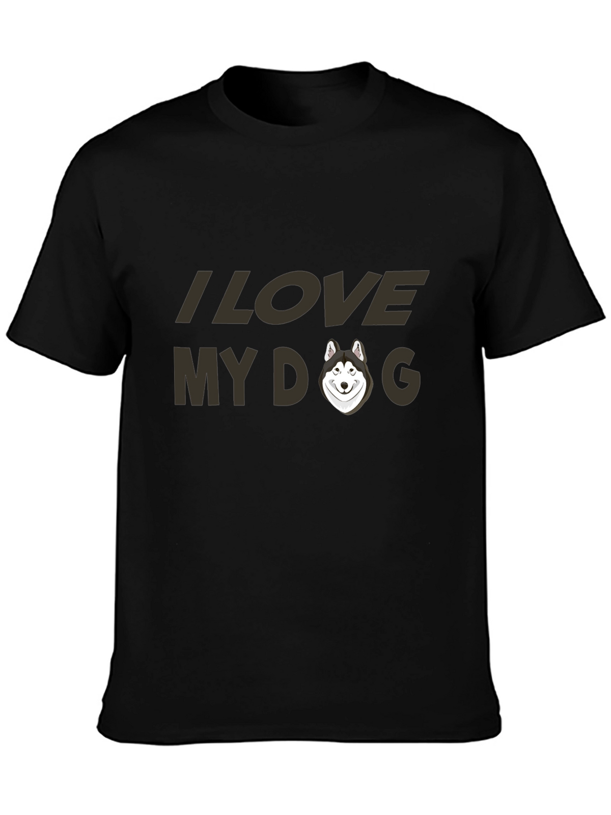 I Love My Dog Black T-Shirt