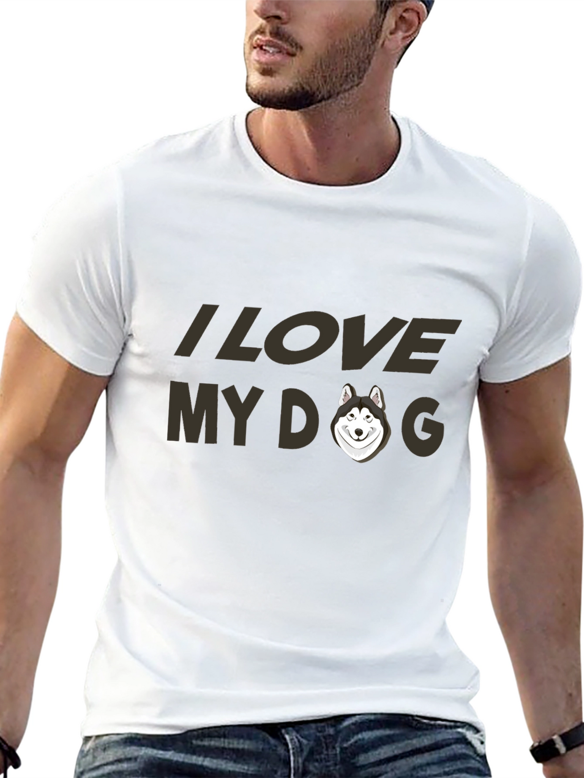 I Love My Dog Black T-Shirt