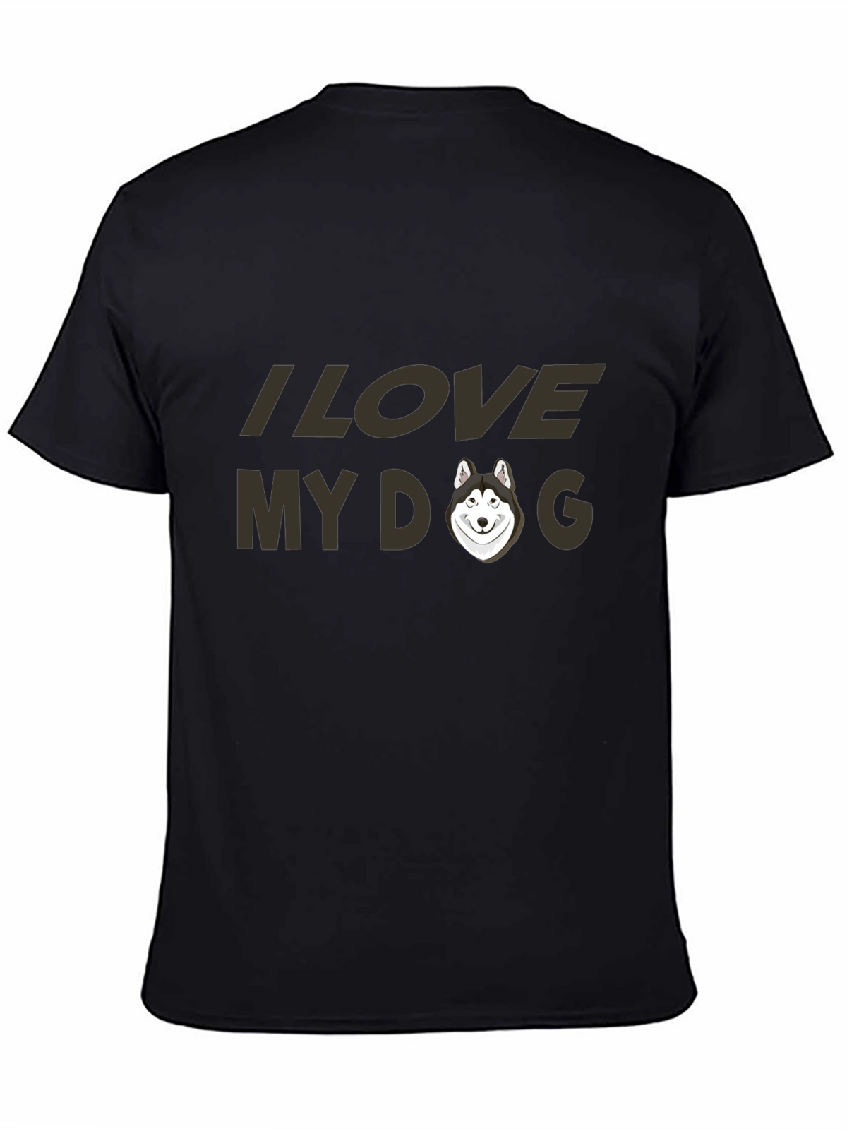 I Love My Dog Black T-Shirt