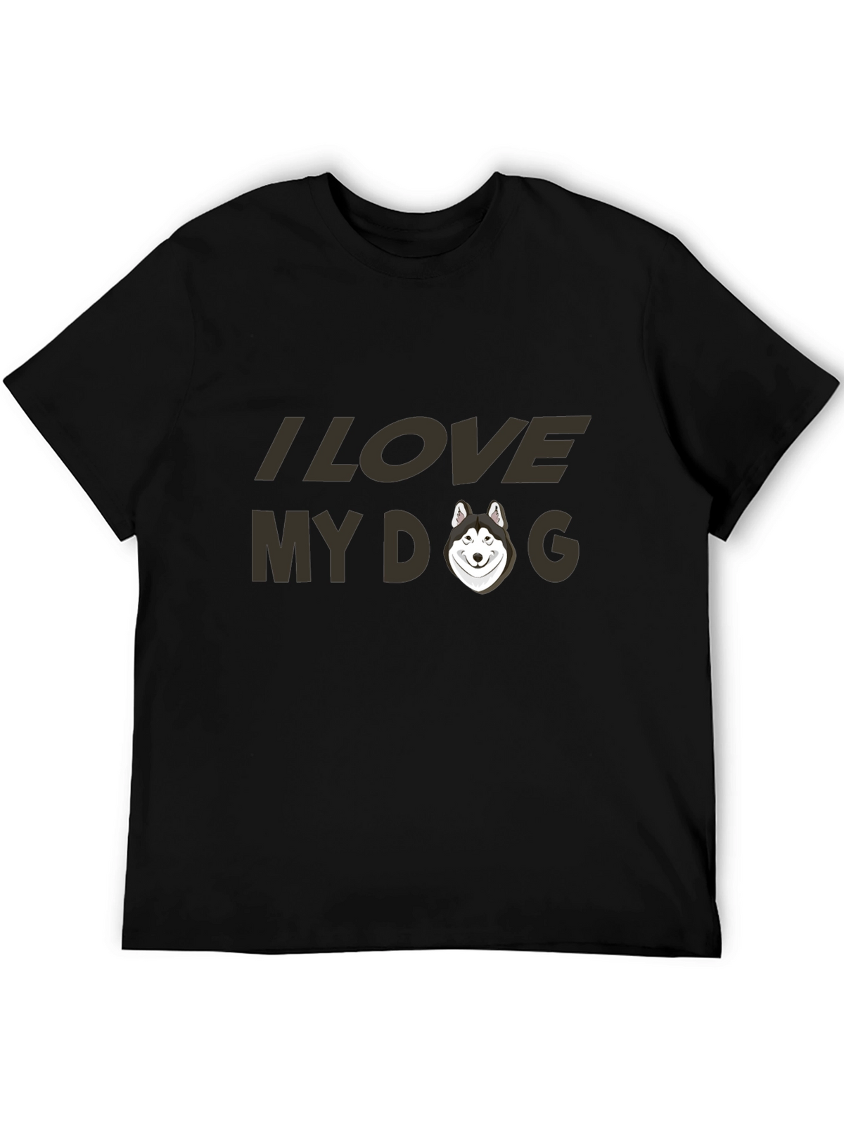 I Love My Dog Black T-Shirt