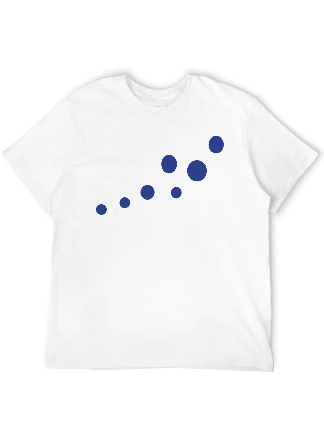 Stylish Black Tee with Blue Dots