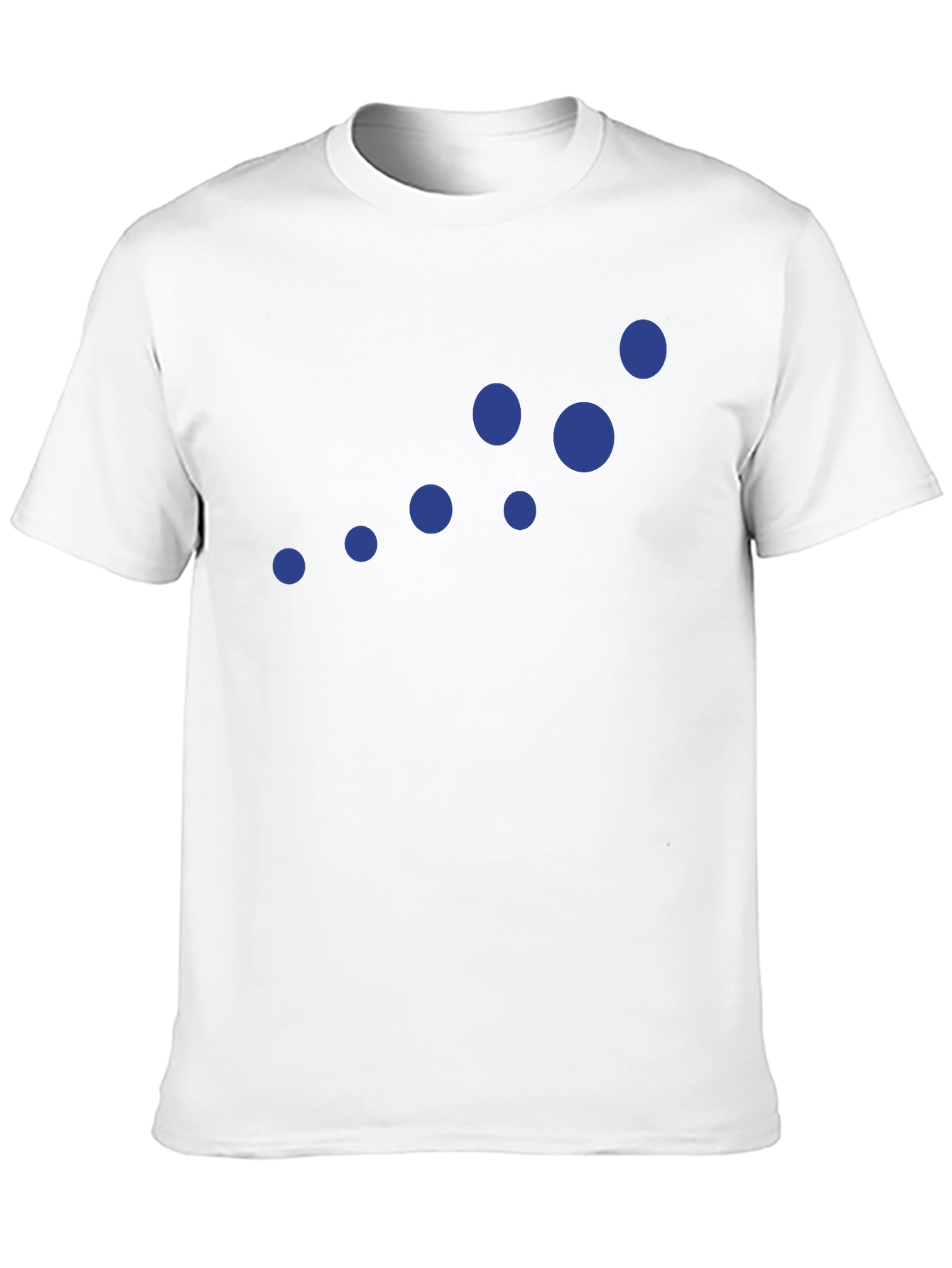 Stylish Black Tee with Blue Dots