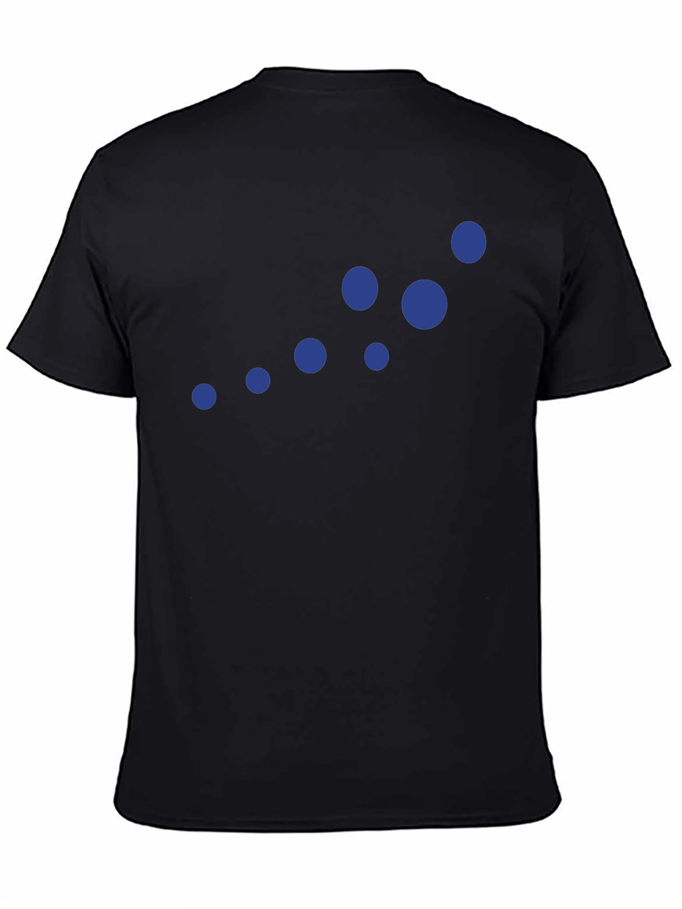 Stylish Black Tee with Blue Dots