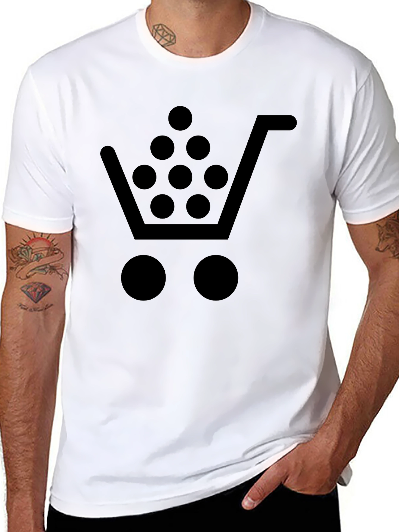 Shopping Cart T-Shirt - Cool Black Tee