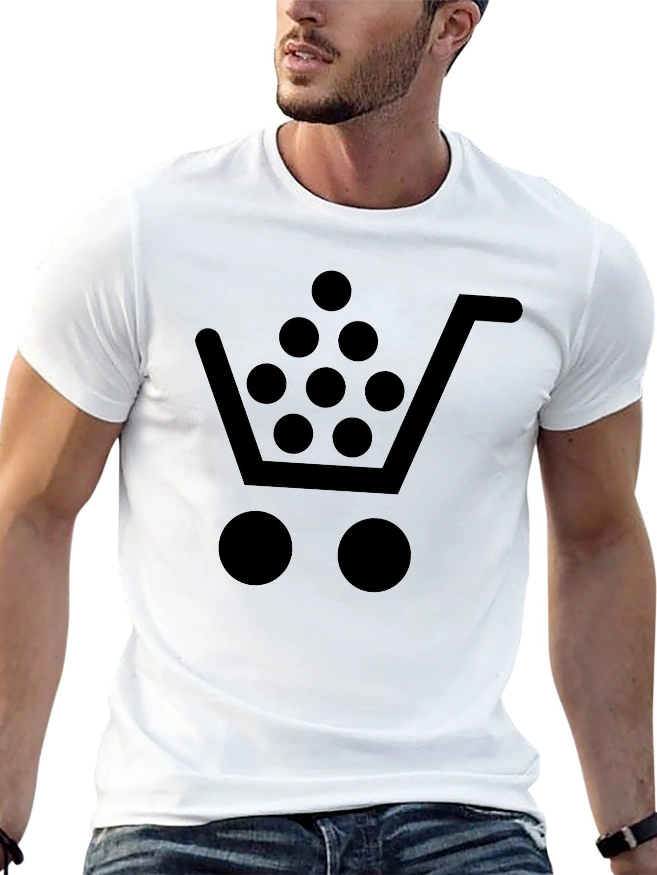 Shopping Cart T-Shirt - Cool Black Tee