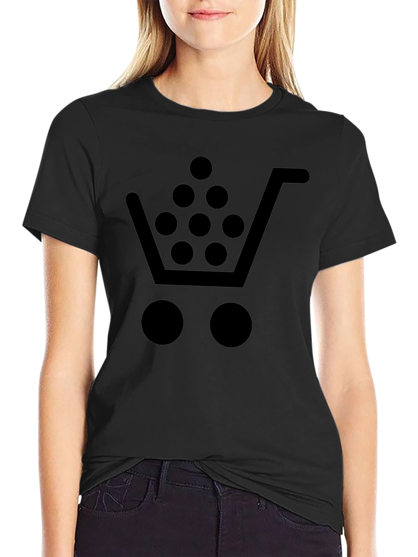 Shopping Cart T-Shirt - Cool Black Tee