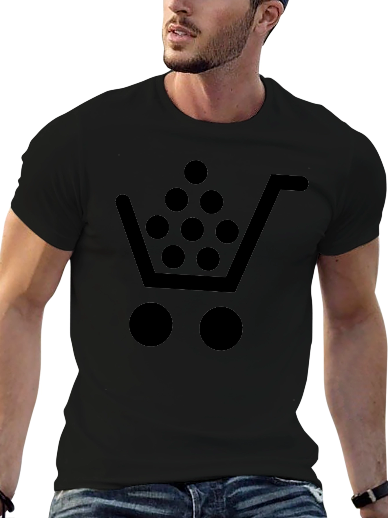 Shopping Cart T-Shirt - Cool Black Tee