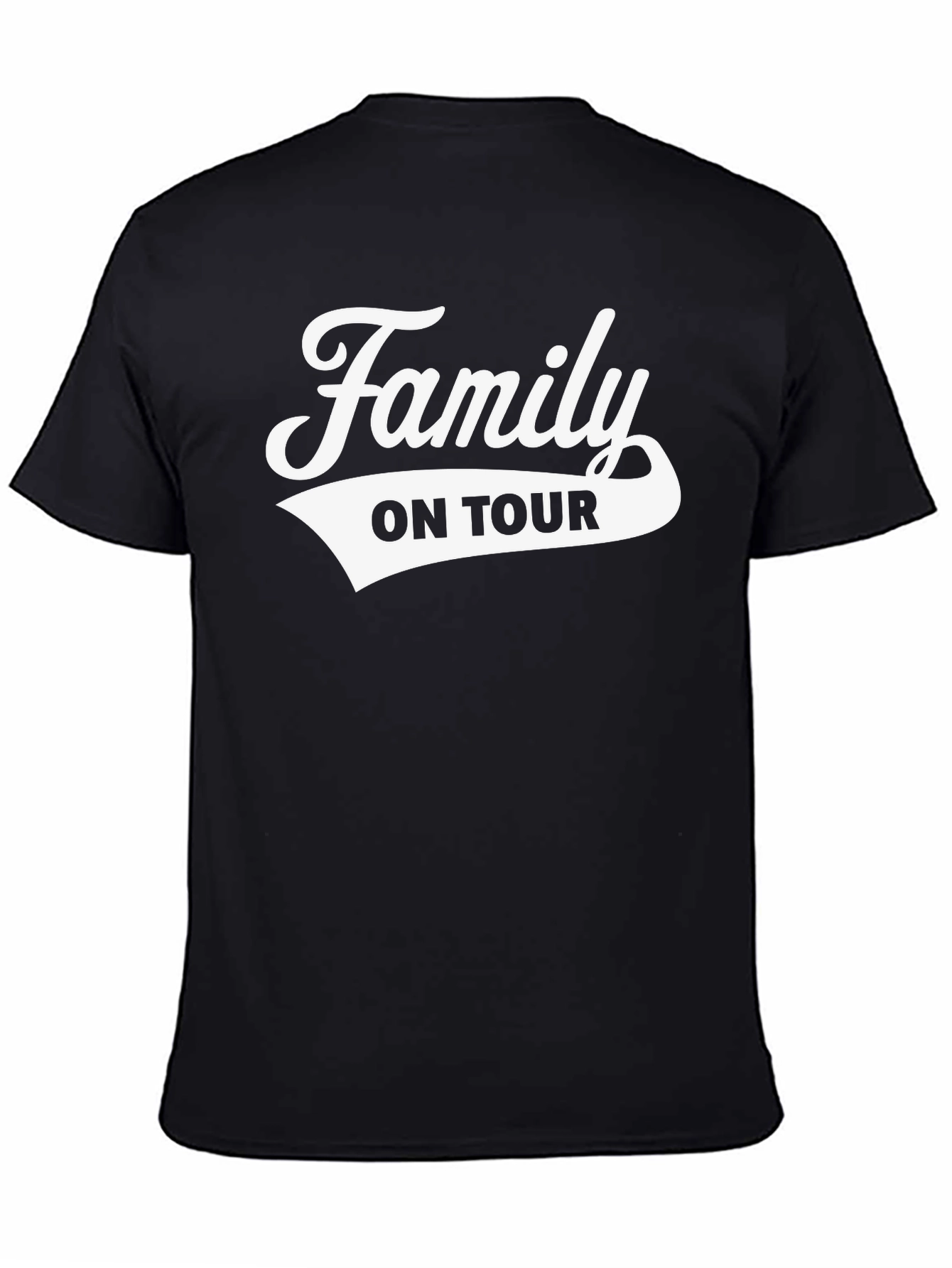 Family On Tour Black Graphic Tee