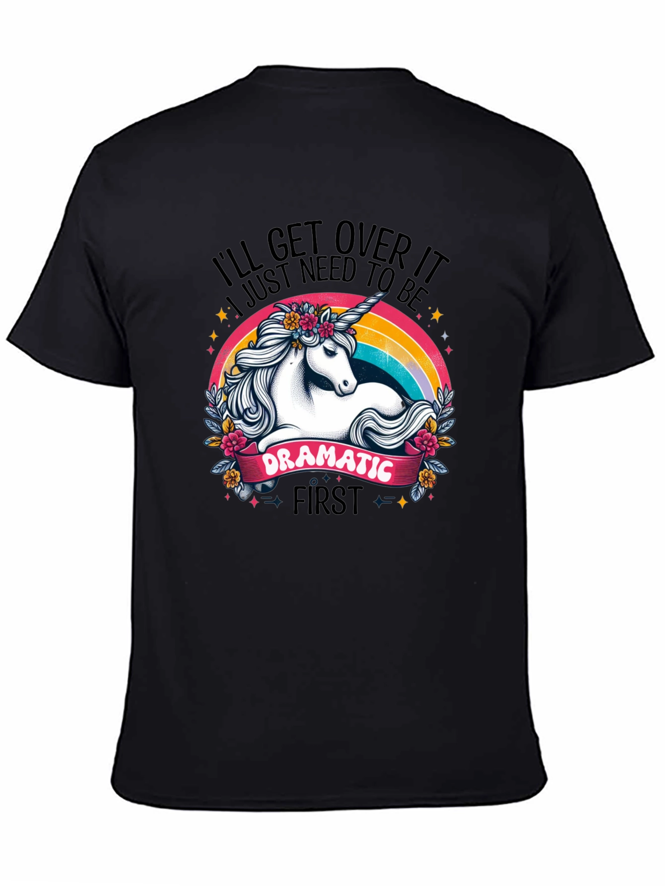 Dramatic Unicorn Rainbow T-Shirt