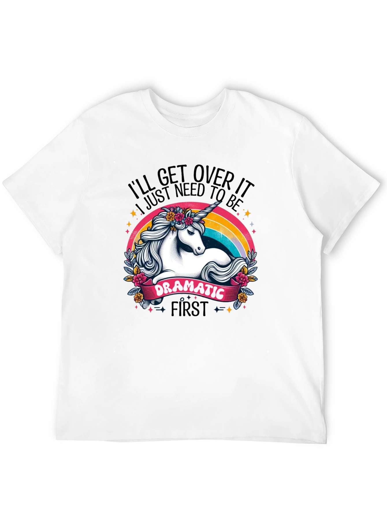 Dramatic Unicorn Rainbow T-Shirt